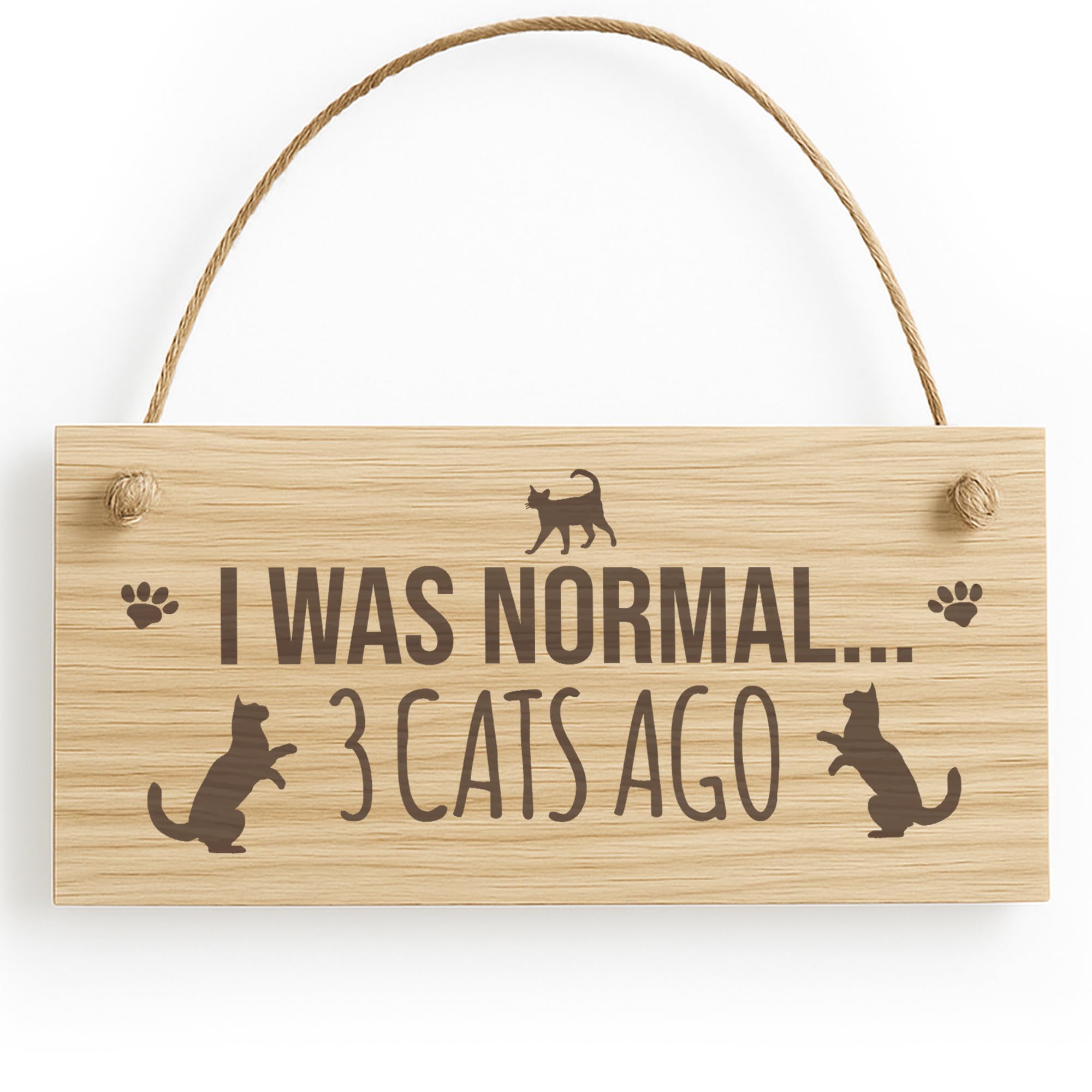 Red Ocean Plaques Engraved Hanging Cat Signs For Home