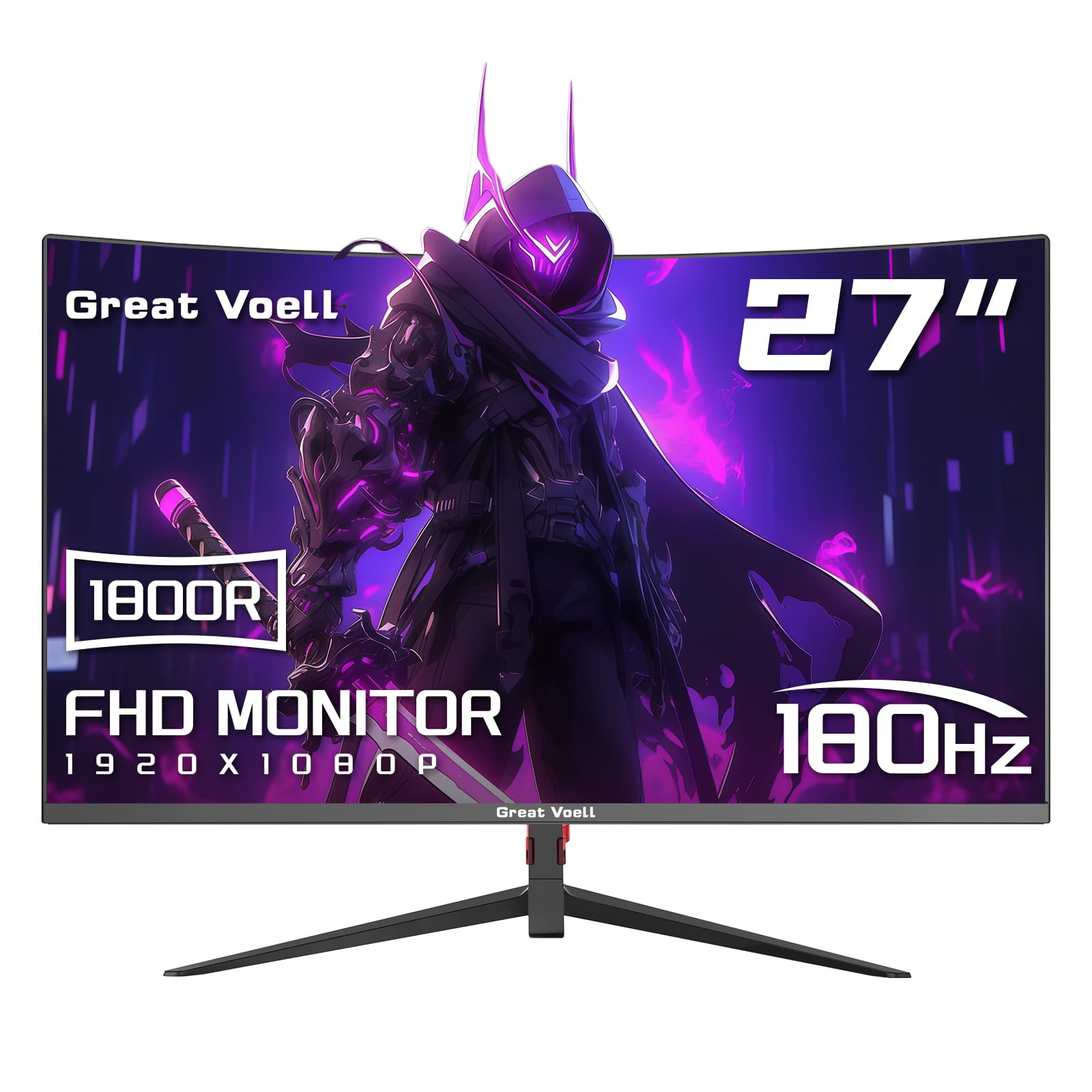27-Inch Gaming Monitor, 180Hz, FHD (1920x1080P), HDR, 99% sRGB, FreeSync, Anti-Blue Light, VESA Mountable, HDMI 2.0 & DP 1.4, Tilt Adjustable, 16:9 PC Screen