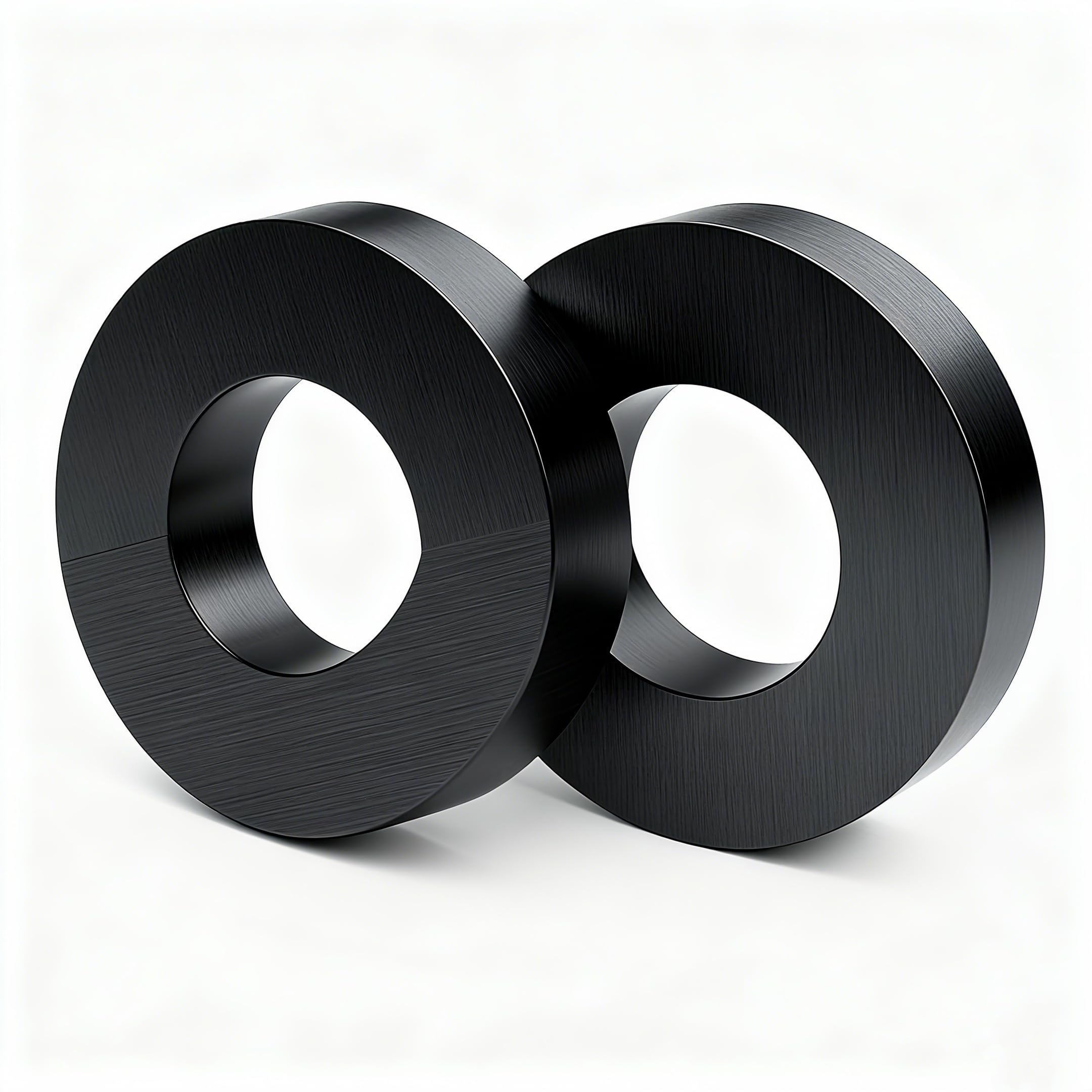 2 Pcs Large Ferrite Ring Magnets, OD2.35 × ID1.25 × 10mm Ceramic Donut Magnet with Hole, Round Magnets for DIY Science Projects, Industry Science,
