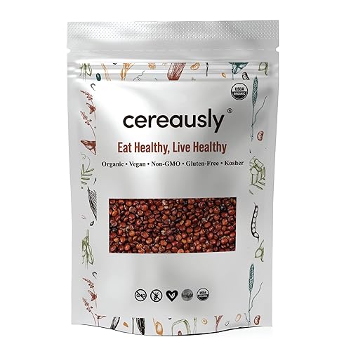 Miniatura 5 de CEREAUSLY Quinoa roja orgánica a granel  25 libras  Restaurantes  Venta al por mayor  Boliviana  Real  Sin OMG  Kosher  Sin gluten  Vegana