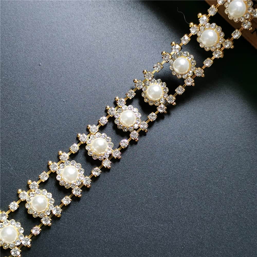 Nastro Strass Con Frange 1 Metro - Per Abiti Da Sposa, Decorazioni Fai Da Te, Cristalli Lucenti