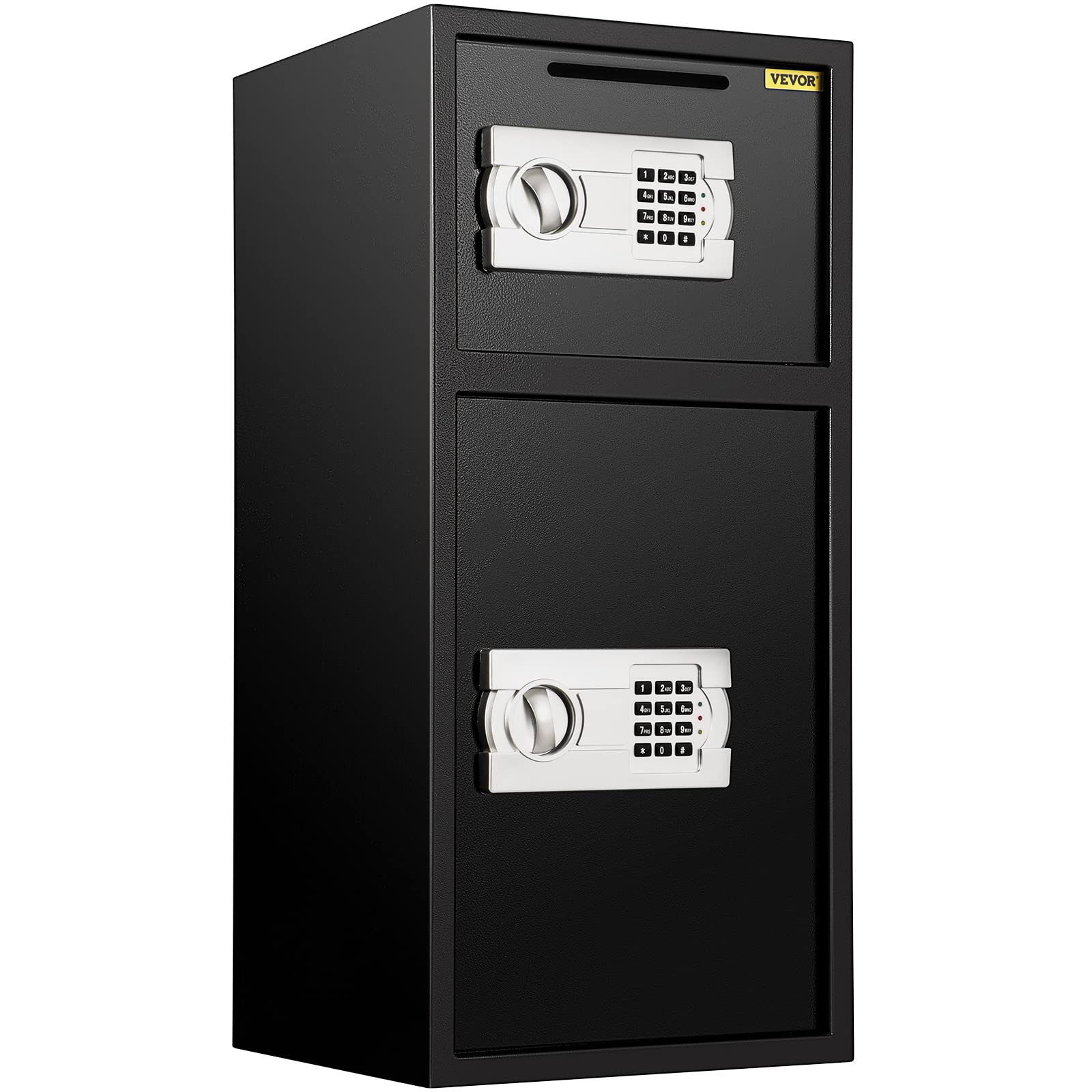 Caja Fuerte de Seguridad con Llave de 75 x 34 x 34 cm, Caja de Seguridad Digital con Cerradura de Seguridad BXG-052, Caja Fuerte Digital de Hierro Fuerte de 33 ", Diseño 2 en 1 Negro