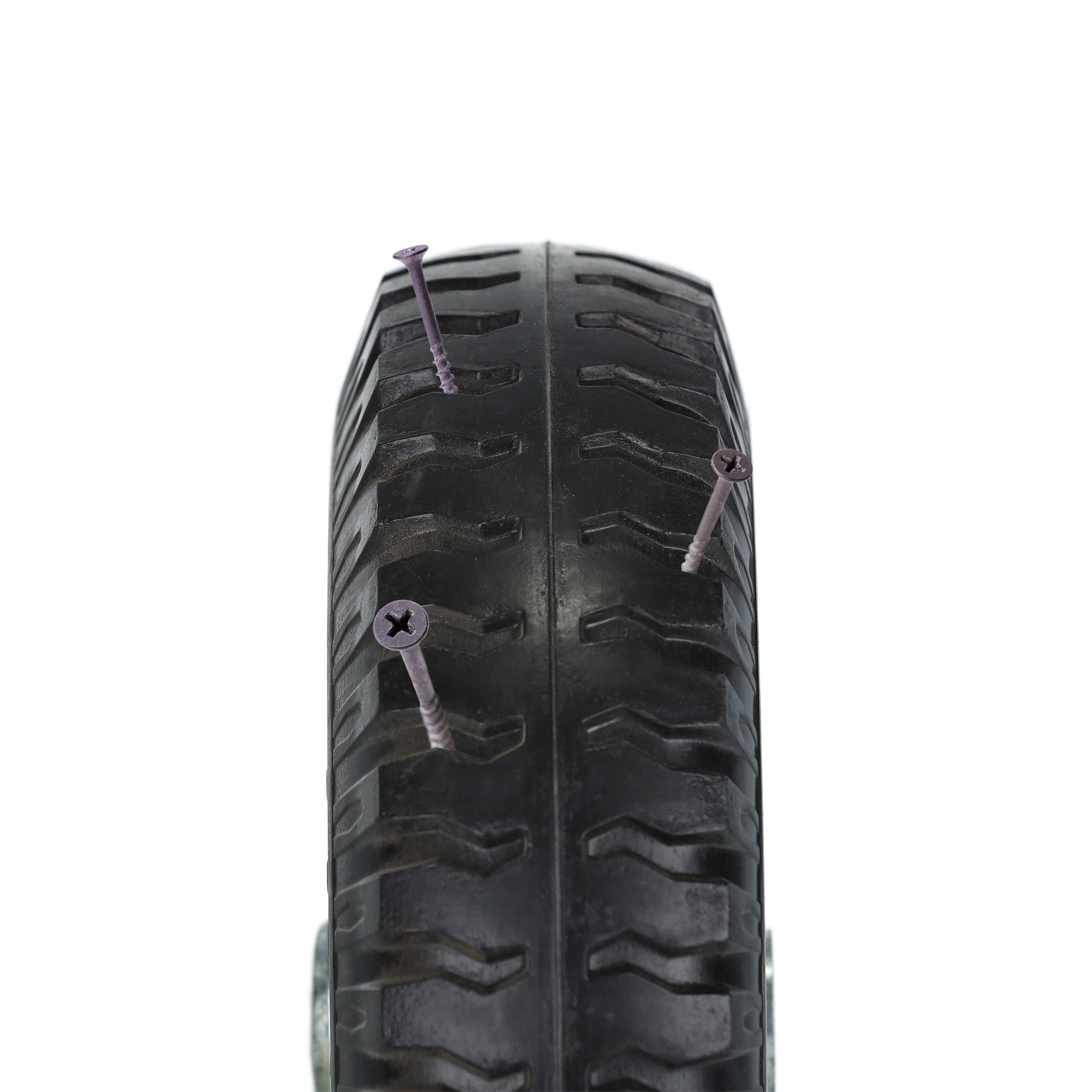 Relaxdays Set da 2 Ruote Carriole, 2.50-4, in Gomma Piena con Cerchione in Acciaio, Ruotino Regge 80 kg, Nero Grigio