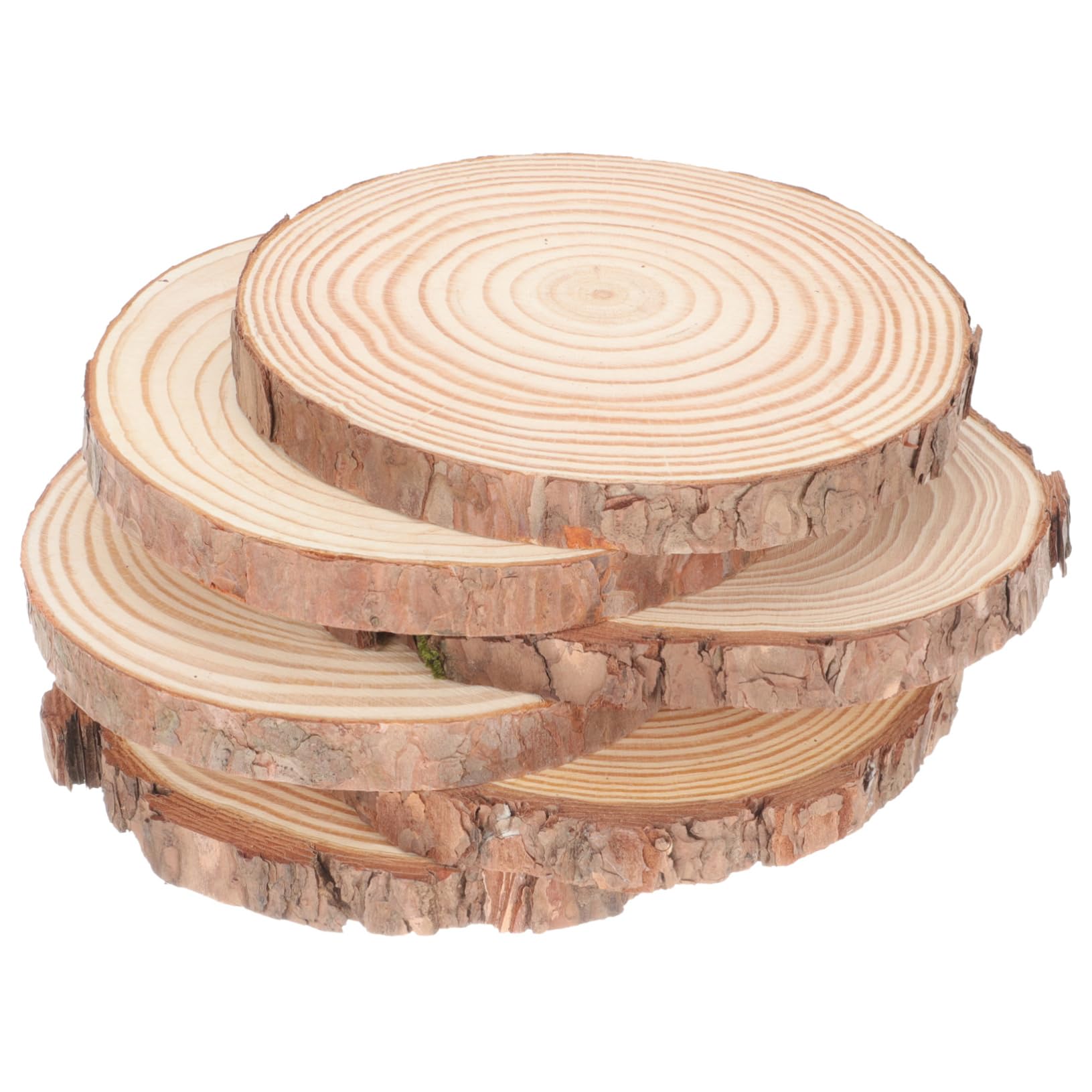 Uonlytech 5 Series Rodajas De Madera Natural Sin Acabado Para Manualidades Discos De Madera Redondos De Creatividad Decoración Y Proyectos De Bricolaje 6 Piezas X 5