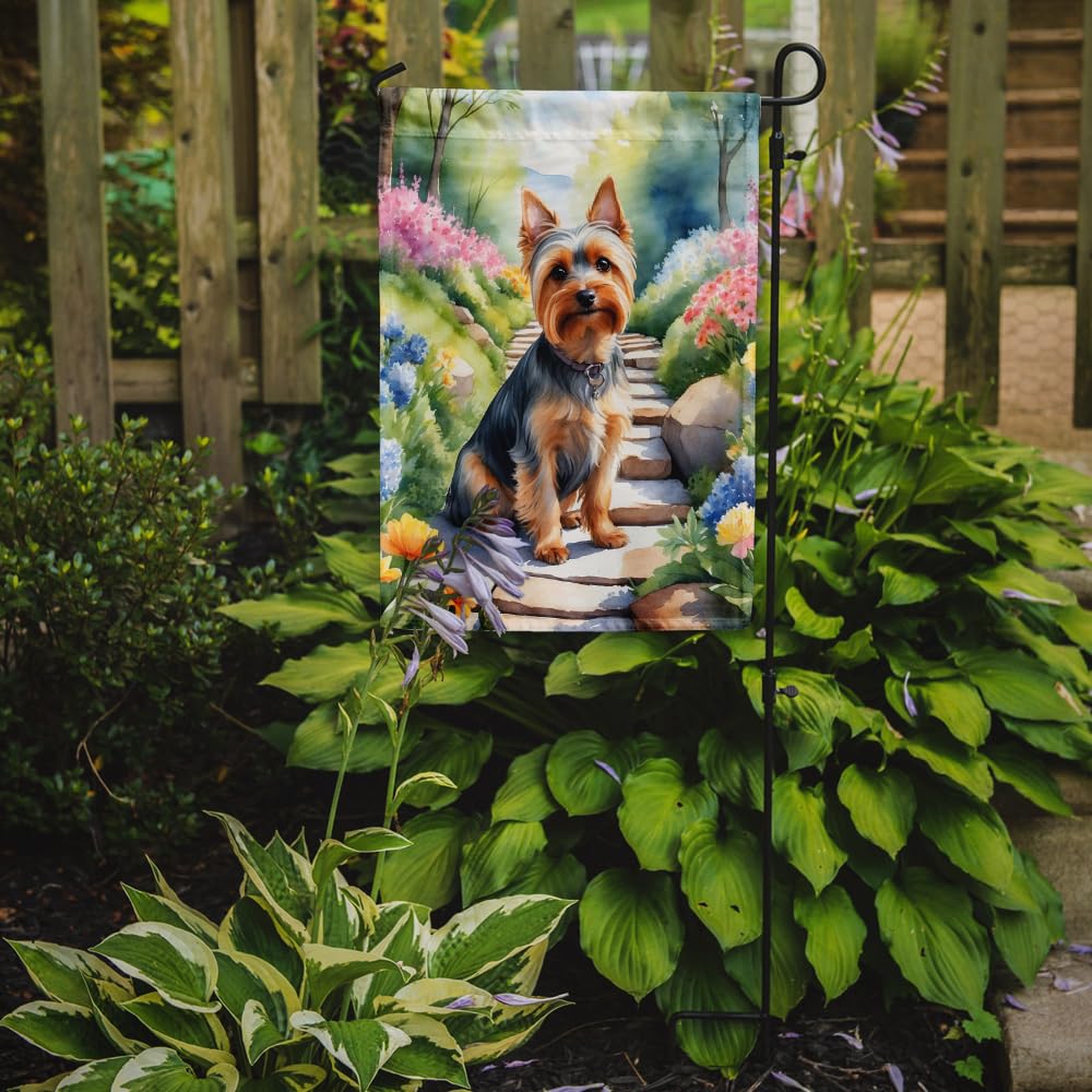 Bandiera Casa Silky Terrier Caroline's Treasures - 71x102cm, Poliestere, Doppia Faccia Per Esterni
