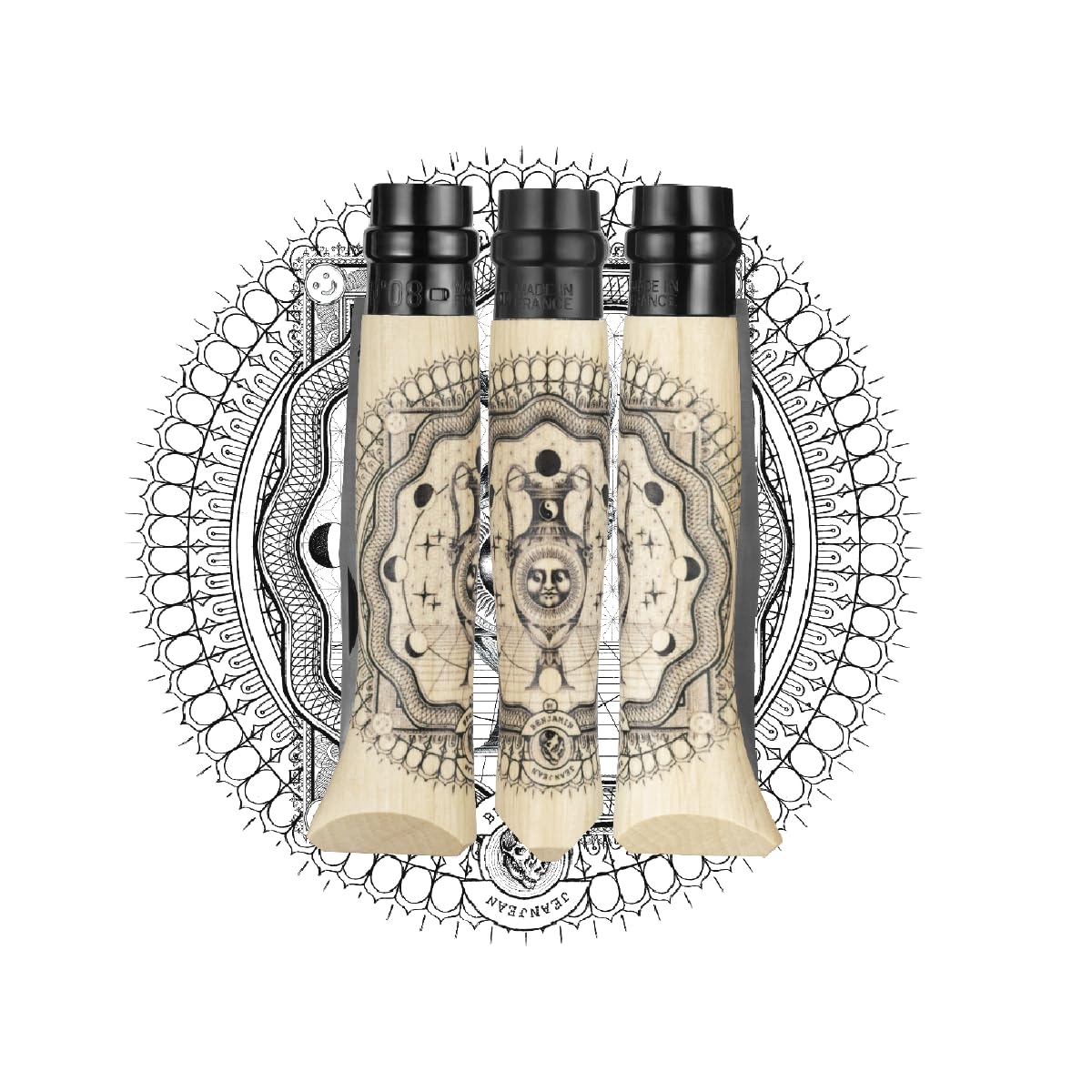 OPINEL - Couteau de poche édition limité lame noire N°08 Cosmos Benjamin Jeanjean