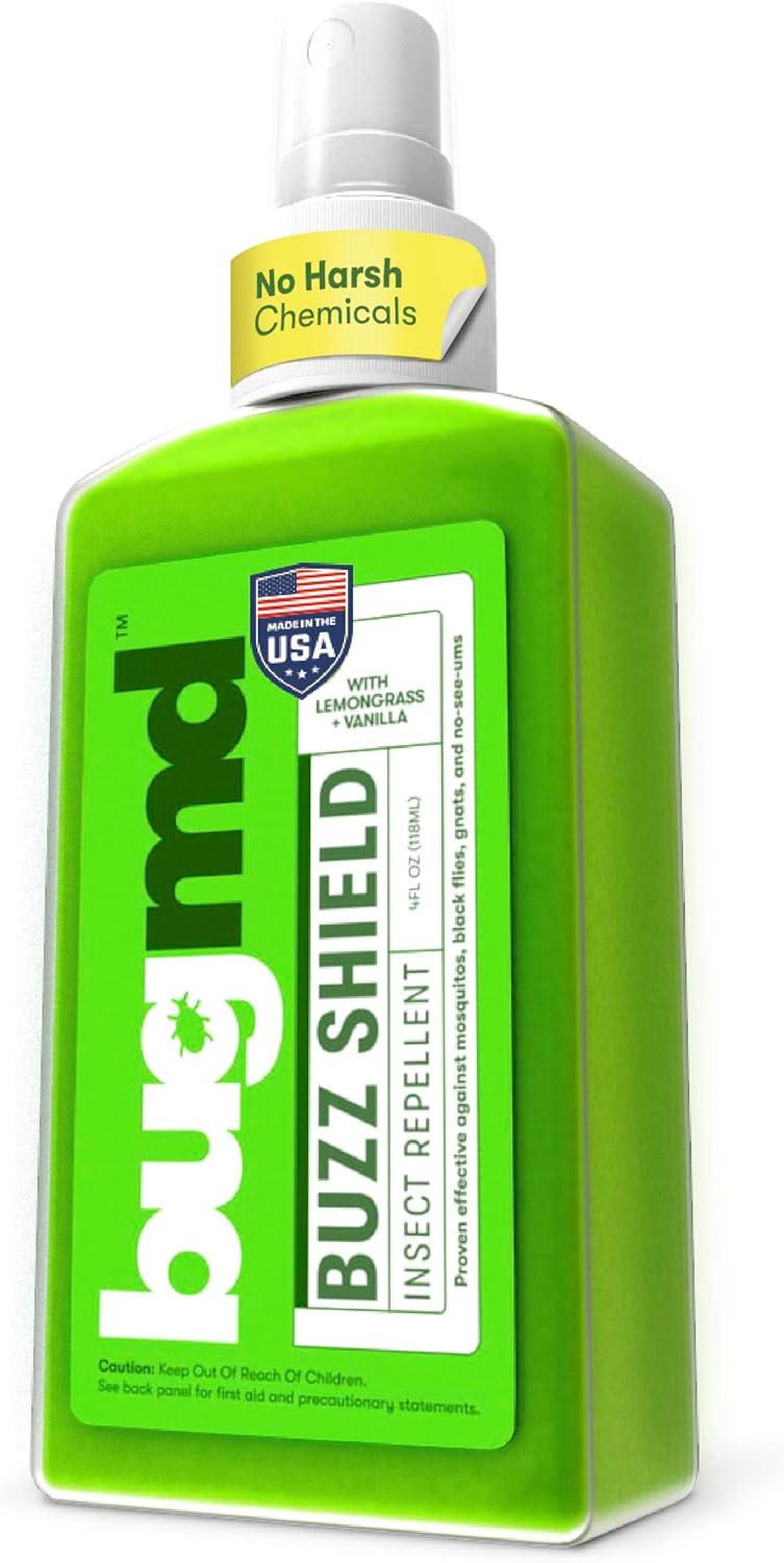 BugMD Buzz Shield Mosquito Repellent Outdoor Spray for Body, Insect