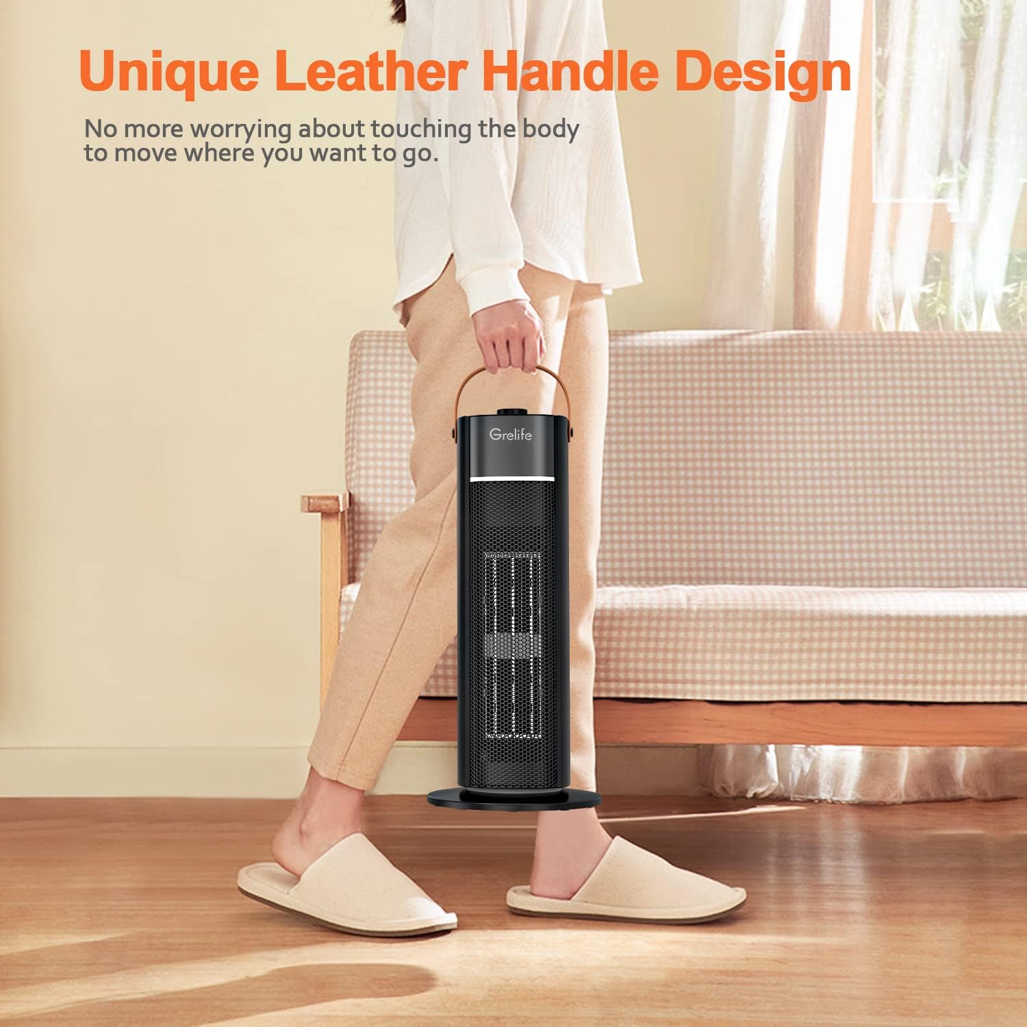 Buy Grelife 1500W Space Heater with Adjustable Thermostat, 18 PTC Fast