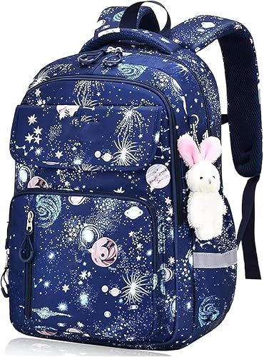 Sulfar School Backpack for Girls, Lightweight Kids Bookbag for Elementary Students, Ergonomic Padded School Bag with Reflective Straps, Large Capacity