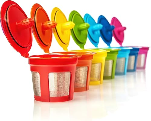 Breworo 6Filtros reutilizables cápsulas K-Cup rellenables para cafeteras Keurig 20 K200 K250 K300 K350 K400 K450 K460 K500 K550 K560y versión 10