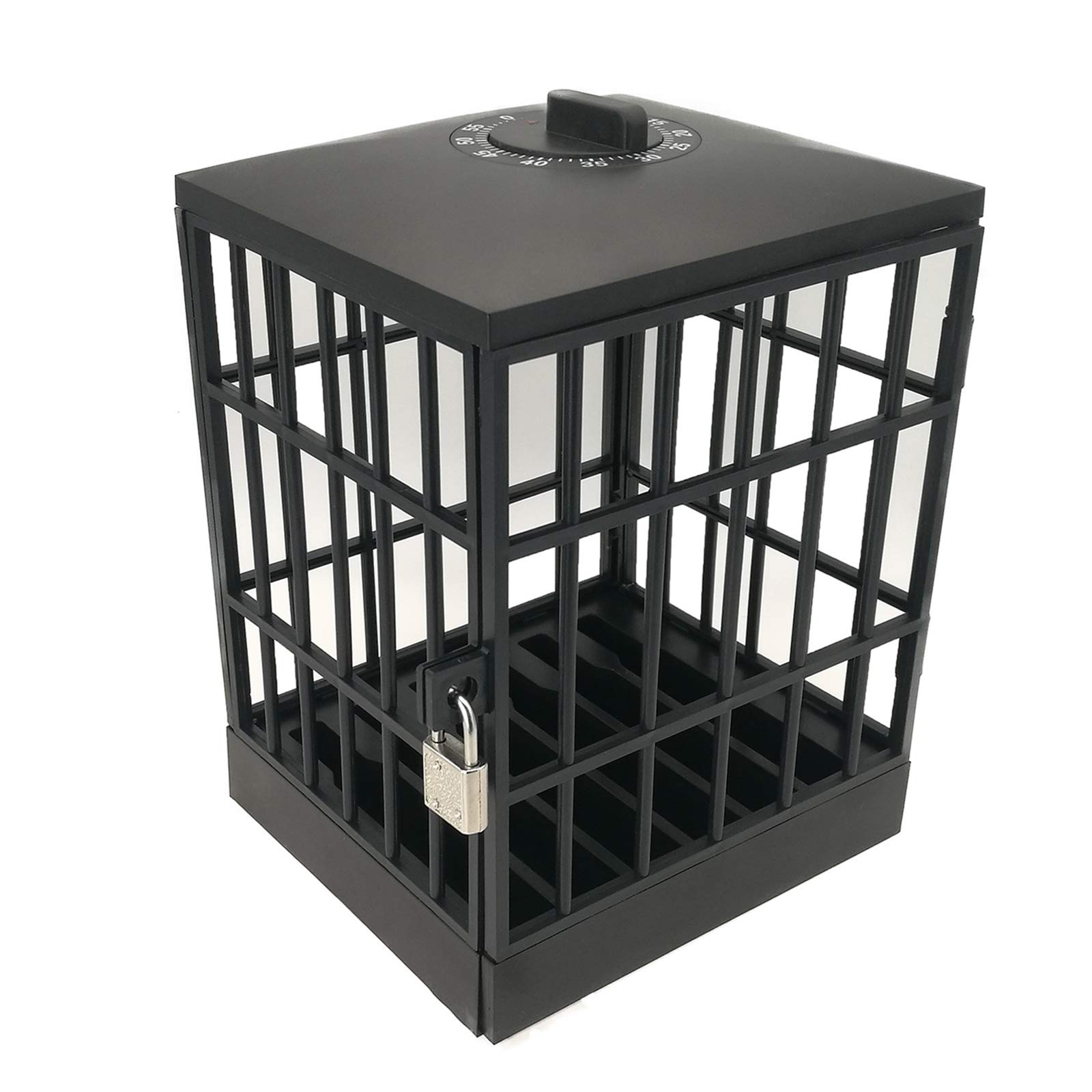 FAMKIT Soporte para teléfono móvil, cárcel con temporizador de 60 minutos, para casa, oficina, aula, fiesta
