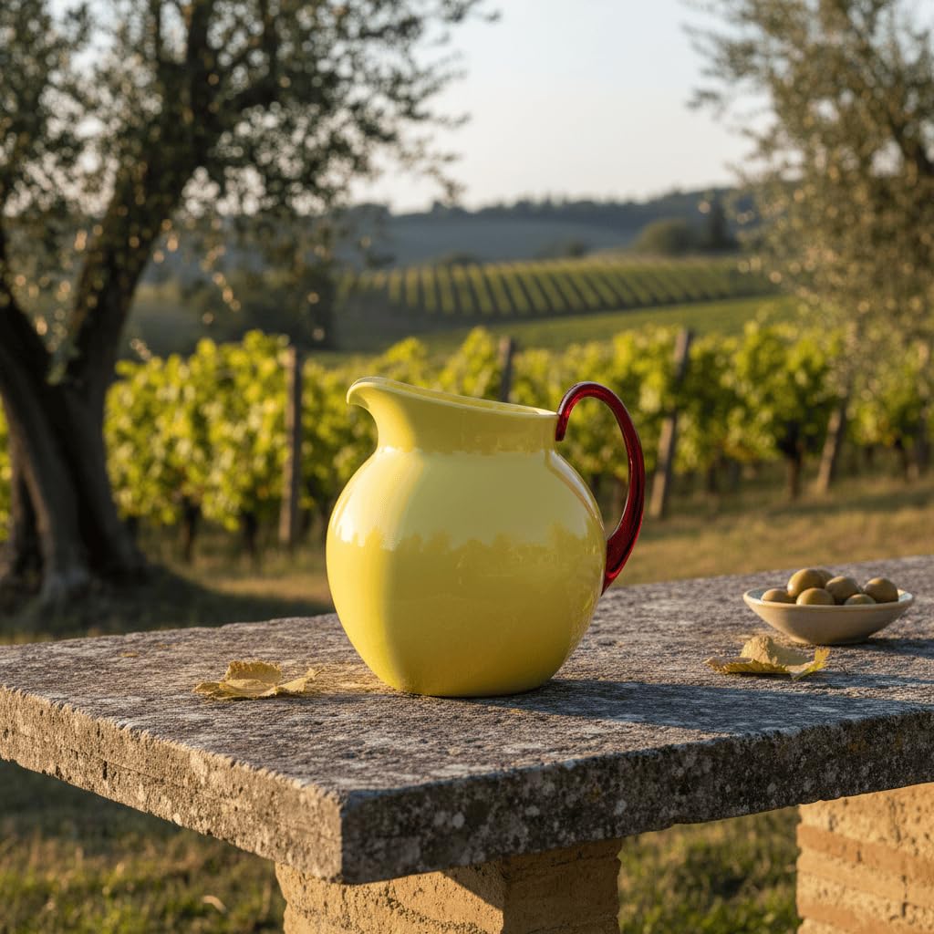 Marioluca Giusti Brocca Pallina Smalto Giallo