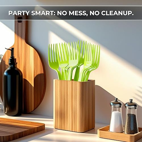 Vista 77 de Cucharas de plástico azul claro (paquete de 24) – Cucharas de color azul claro para fiestas, artículos de plástico duraderos, cucharas de plástico