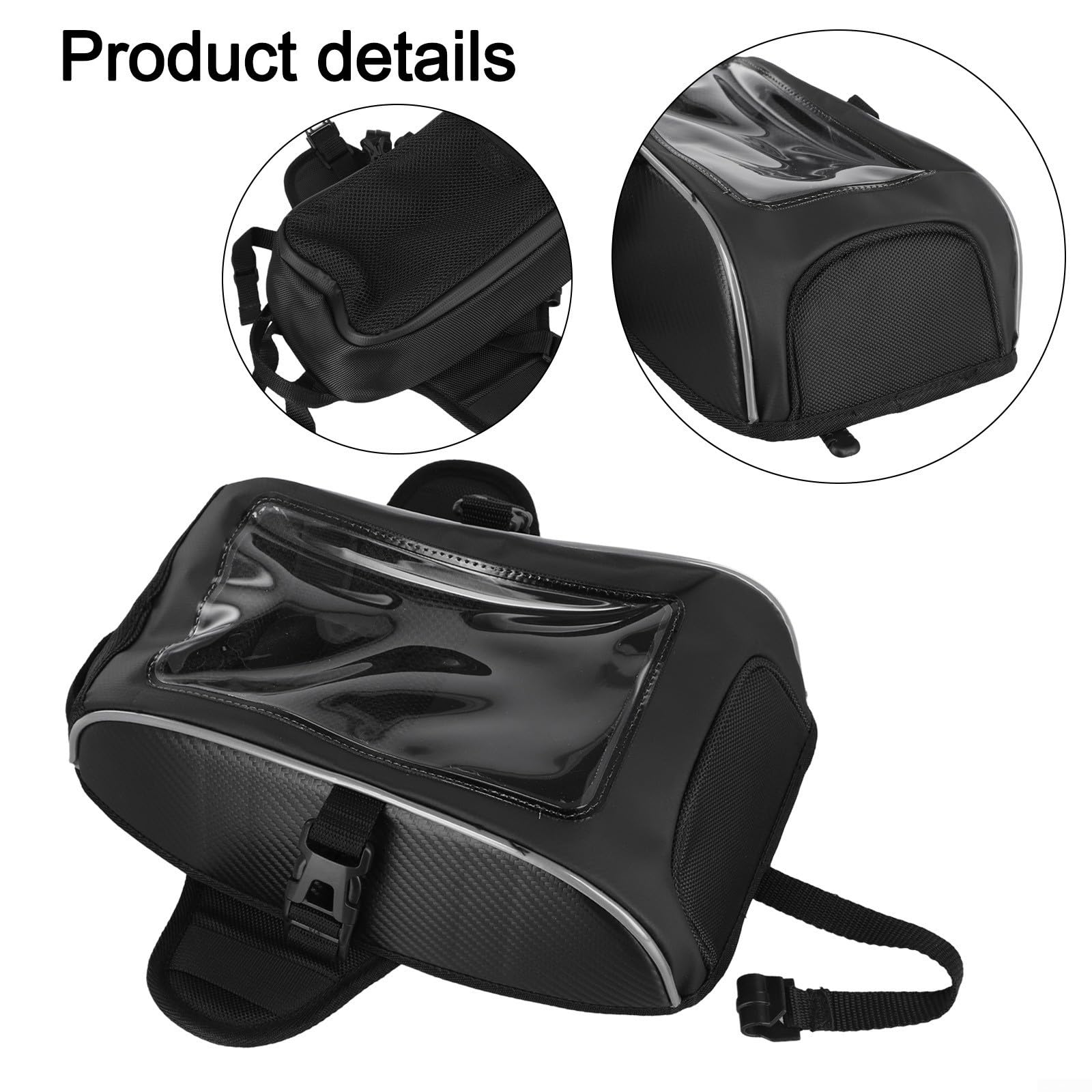Sac de support pour Can-Am pour Ryker 600 et 900 Support de réservoir d'essence 2019 2022 2023 compatible avec coutures renforcées et compartiment dédié pour téléphone