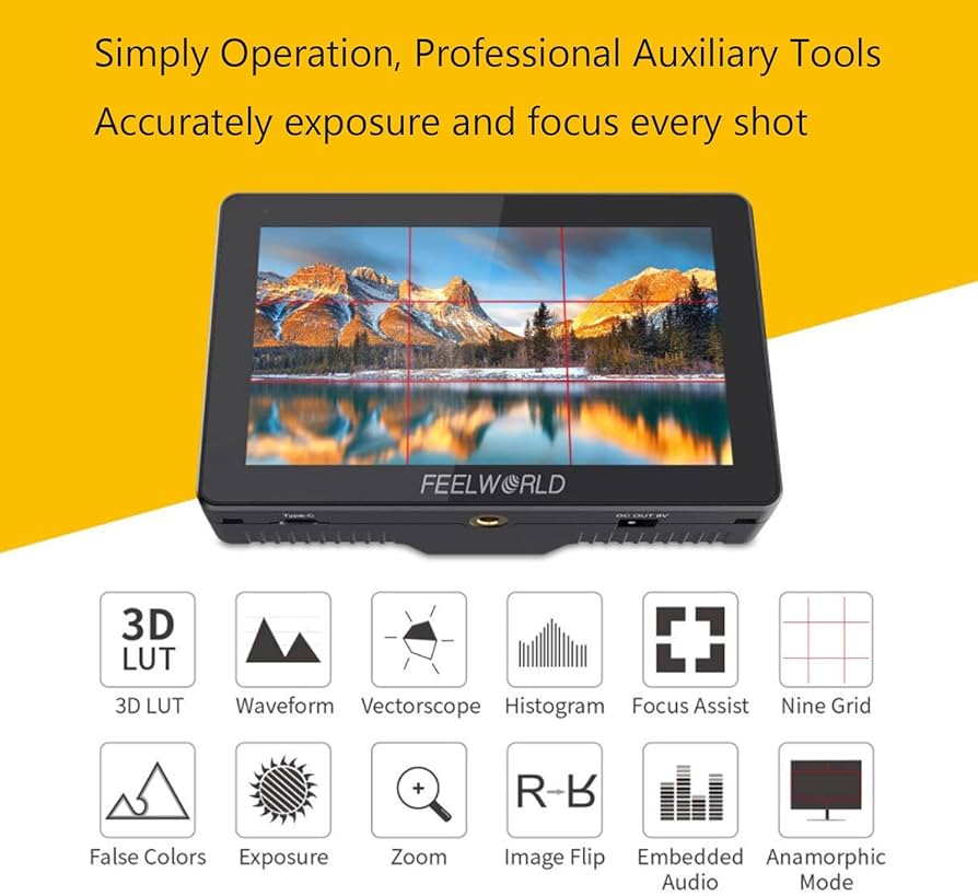 Amazon | FEELWORLD FT6 FR6+NP-F 970バッテリ,5.5インチ無線ビデオ