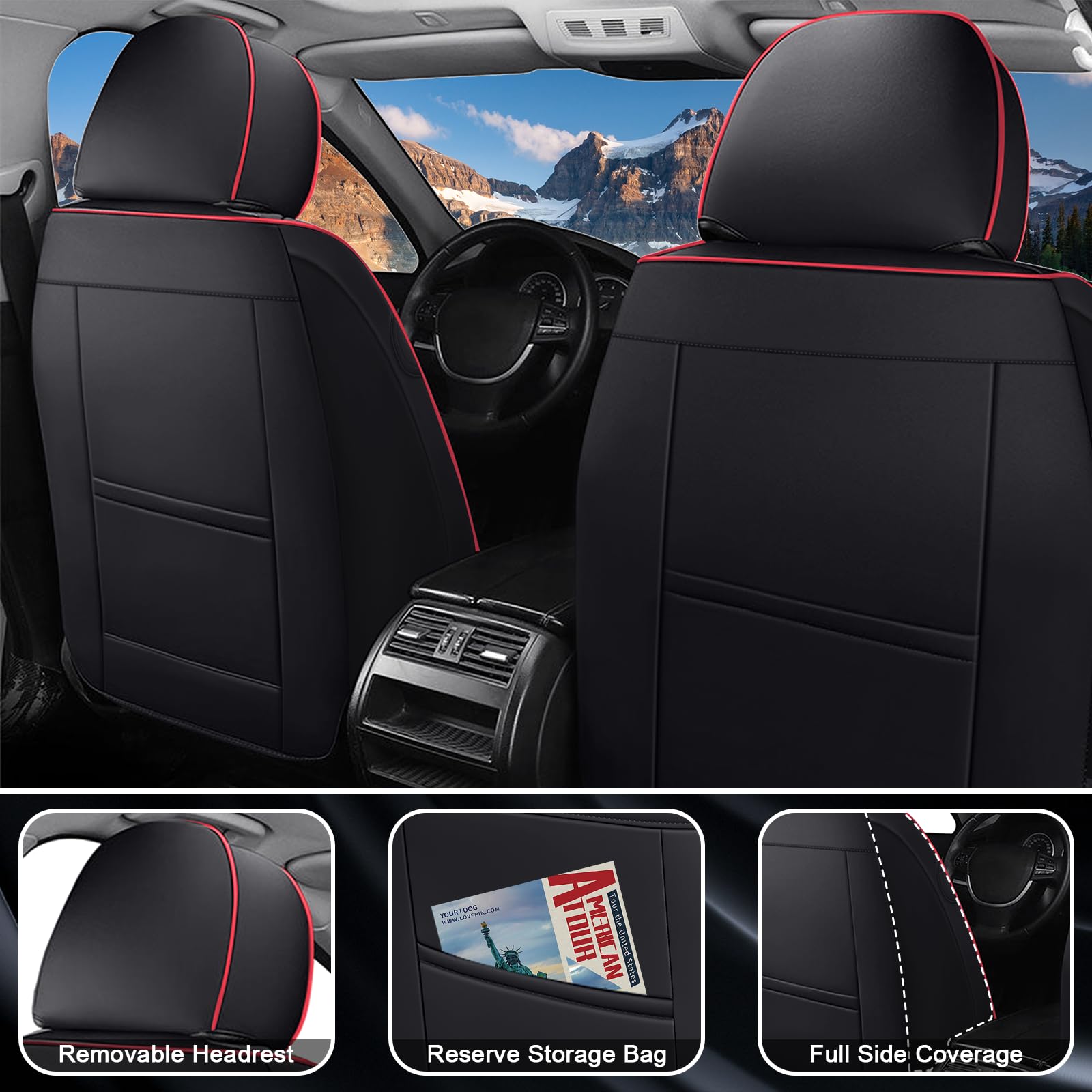 Car Seat Covers for Chevy Trailblazer 2002-2025 Waterproof Nappa Leather Car Seat Protector Comfortable and Anti-Slip Car Seat — view 5