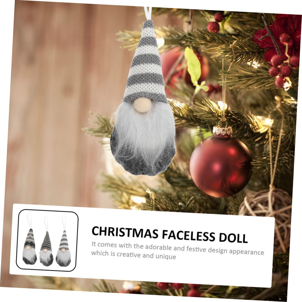 ABOOFAN 12 STK Weihnachtspuppe Weihnachtszwerge Ornamente Weihnachtszwergpuppe Gnom Hängende Verzierung Weihnachtszwerg-Ornamente Dekorative Kleine Wichtel Wichtelanhänger Stoff