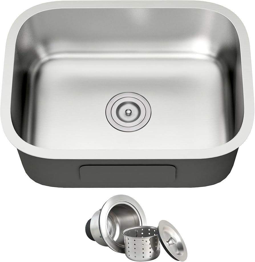 【83cm】SSK mm23mx Blenzia 23 Inch Undermount Kitchen Sink 304 Stainless Steel 18