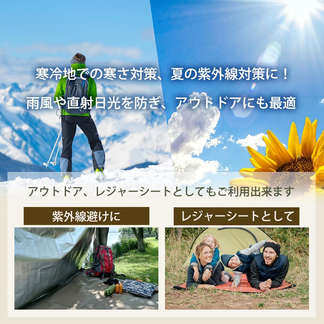 Amazon.co.jp: Thujopsis 防災シート アルミブランケット 保温シート