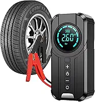 Partida Auxiliar Veicular com Compressor Portátil de Ar 12V Recarregável Emergência Pratiarejo