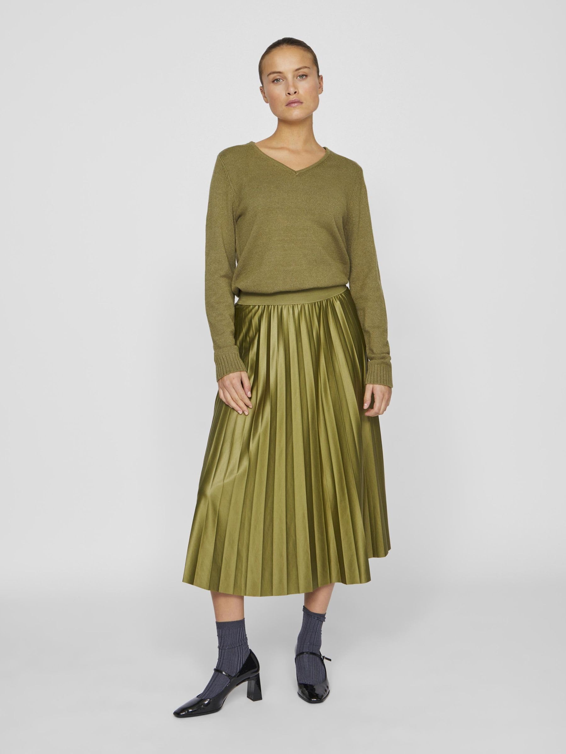 VILA Vinitban Midi Skirt - Noos Vinitban Noos Jupe midi Femme (Lot de 1)