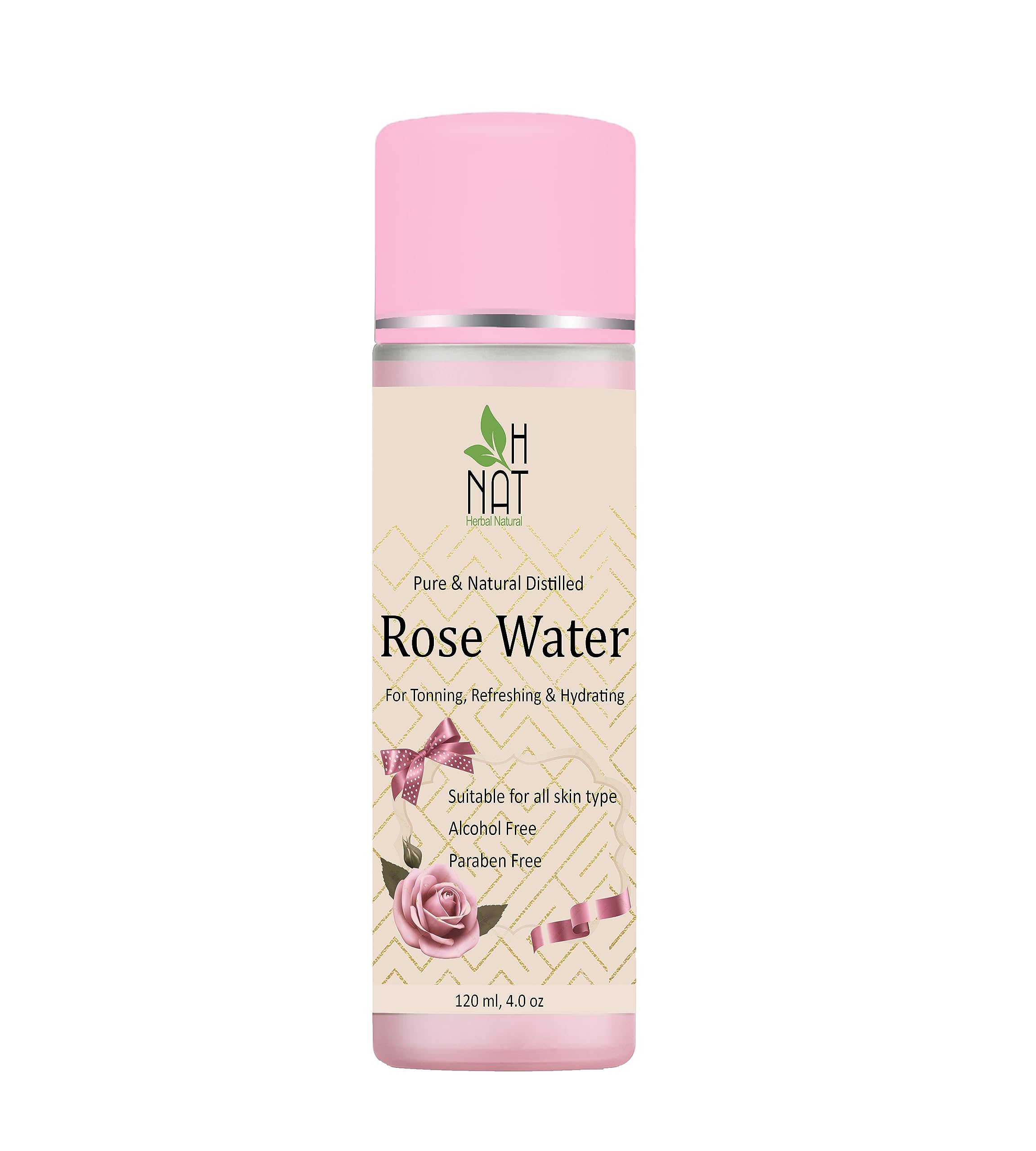 H NAT Pure & Natural Rose Water Free From Artificial Fragrance and Alcohol Steam Distilled Rose Water/Toner/Makeup Remover