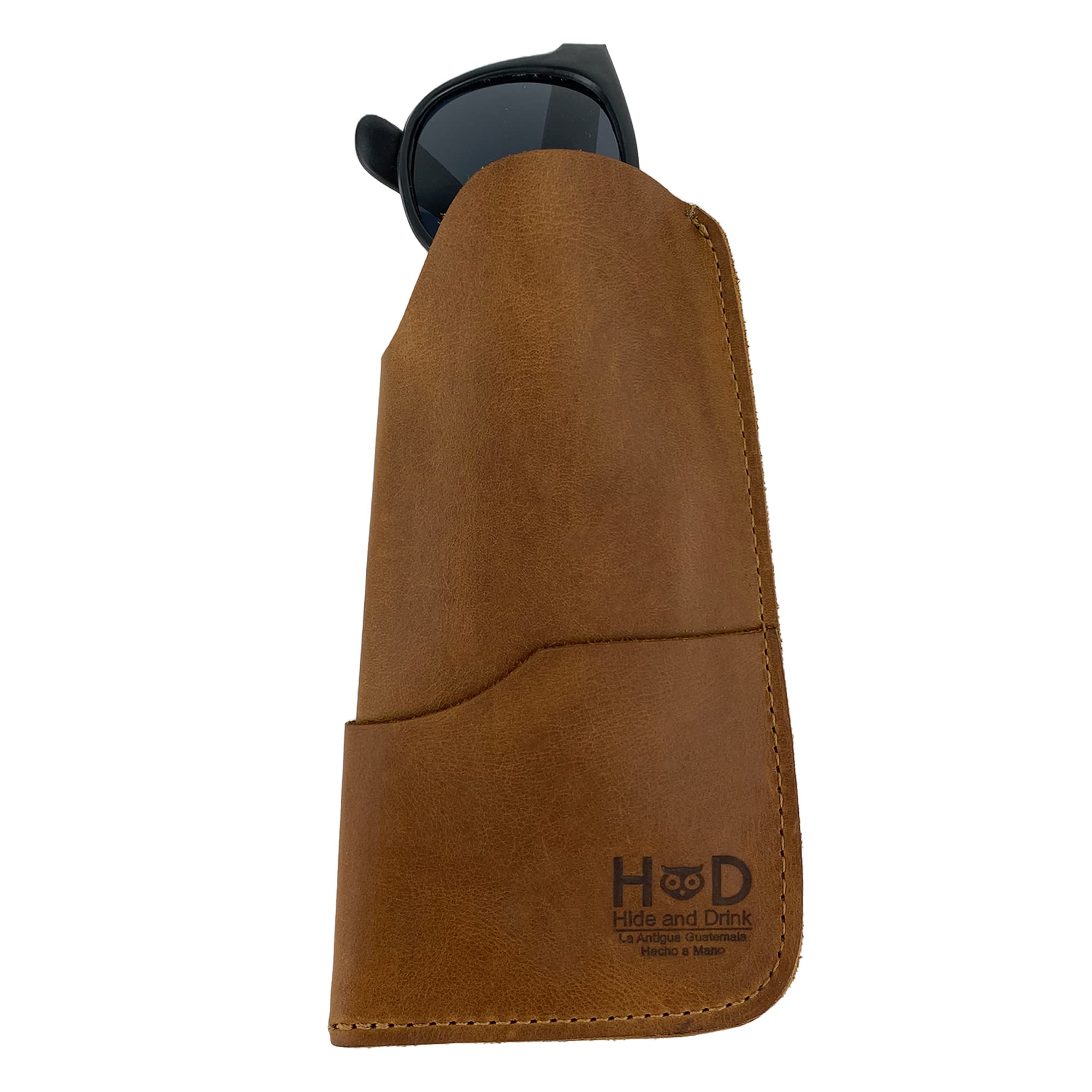 Hide & Drink, Rustic Sunglasses Case & Wallet Handmade from Full Grain Leather