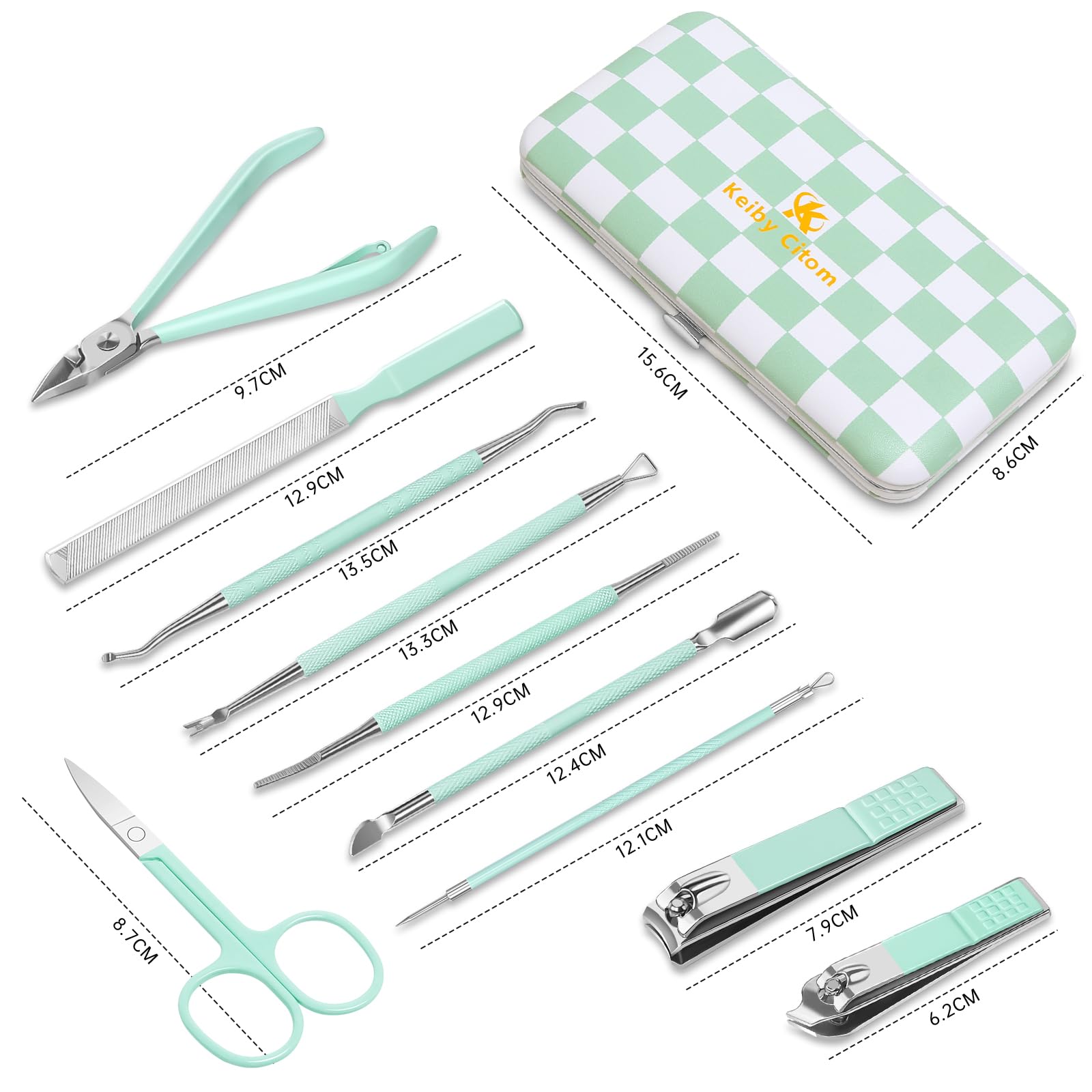 Nail Clippers Set for Thick Nails 10Pcs Stainless Steel Professional Manicure Pedicure Tools with Ingrown Toenail Lifter - Image 2