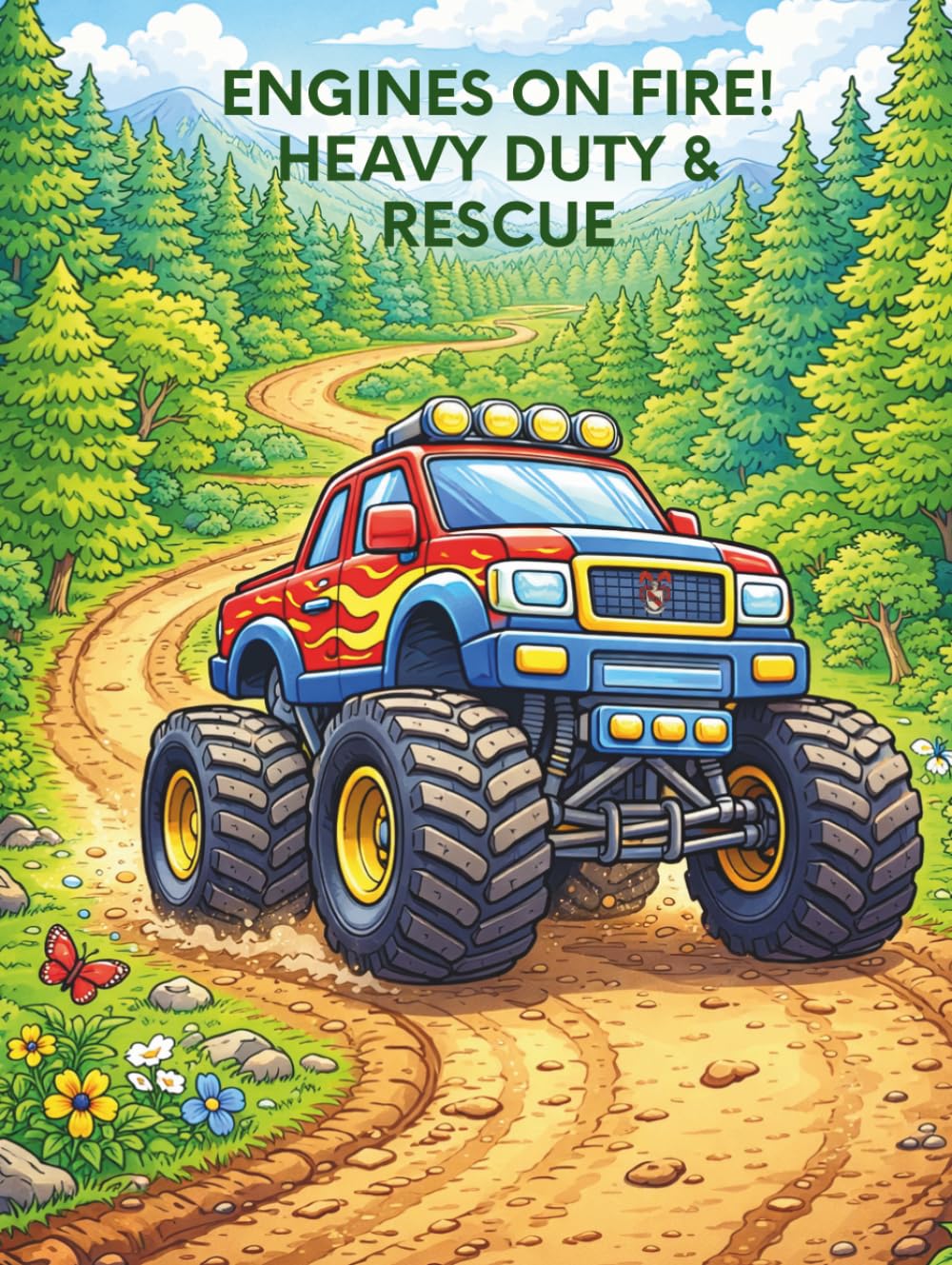 Engines on Fire! Heavy Duty & Rescue: A bold coloring book of trucks, emergency vehicles, and mighty haulers