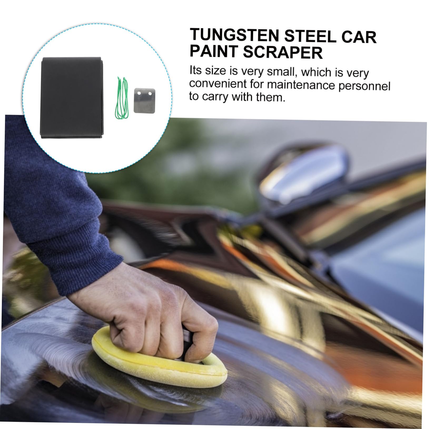 Raspador de Pintura para Coche, Quitapinturas y Quitagoma de Acero al Tungsteno, Colgante, para Reparación de Puntos