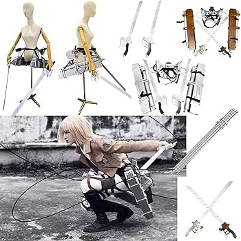 進撃の巨人　未開封　AOT BLADE 2本　模造刀　立体機動装置　コスプレ Amazon.co.jp: 進撃の巨人 調査兵団 立体機動装置 PU 2本 刀 剣