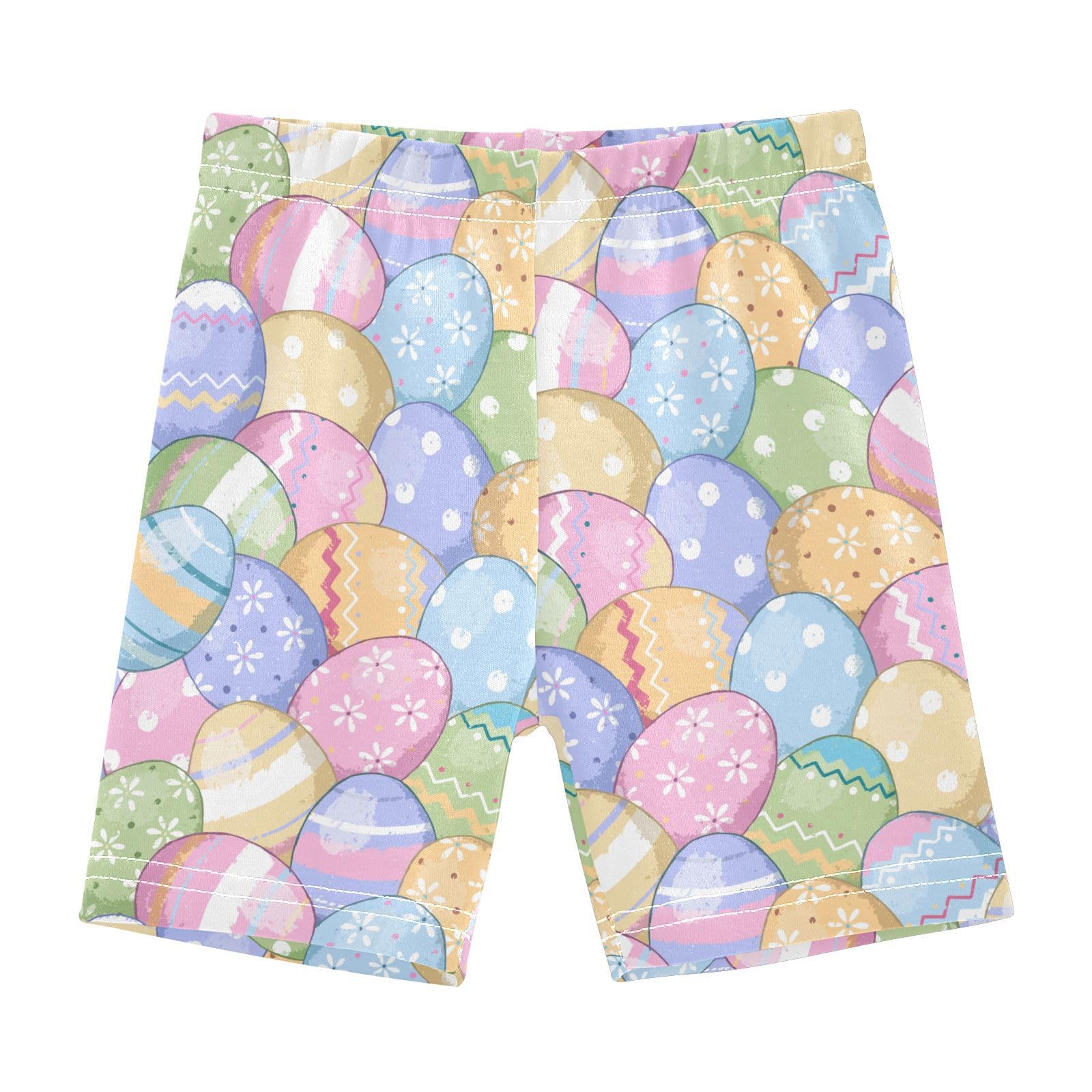 JHKKU Girls Cute Easter Eggs Shorts Cotton Cartwheel Bike Kids Biker Under Dress Dance Short Girl Clothes 10Y