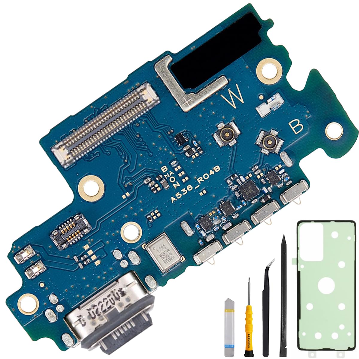 Zamiennik złącza dokującego portu ładowania do Samsung Galaxy A53 5G SM-A536B, szybkie ładowanie, port ładowania USB typu C, mikrofon płyta audio jack do Samsung Galaxy A53 5G 16,5 cala 2022