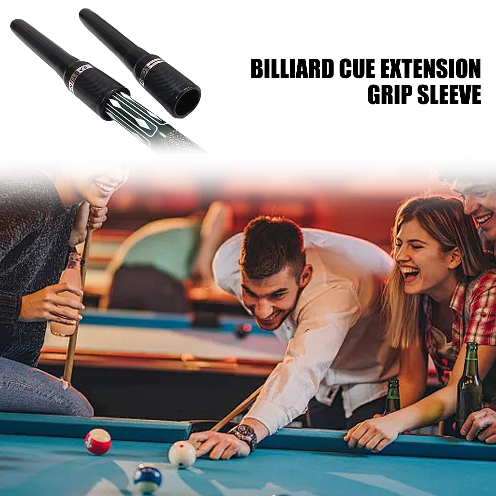 KAIXINXIN Billiard Pool Cue Extender 9 Balls Cue Butt End Extension Cue Extension Billiard Light Weight Cue Extension Stick