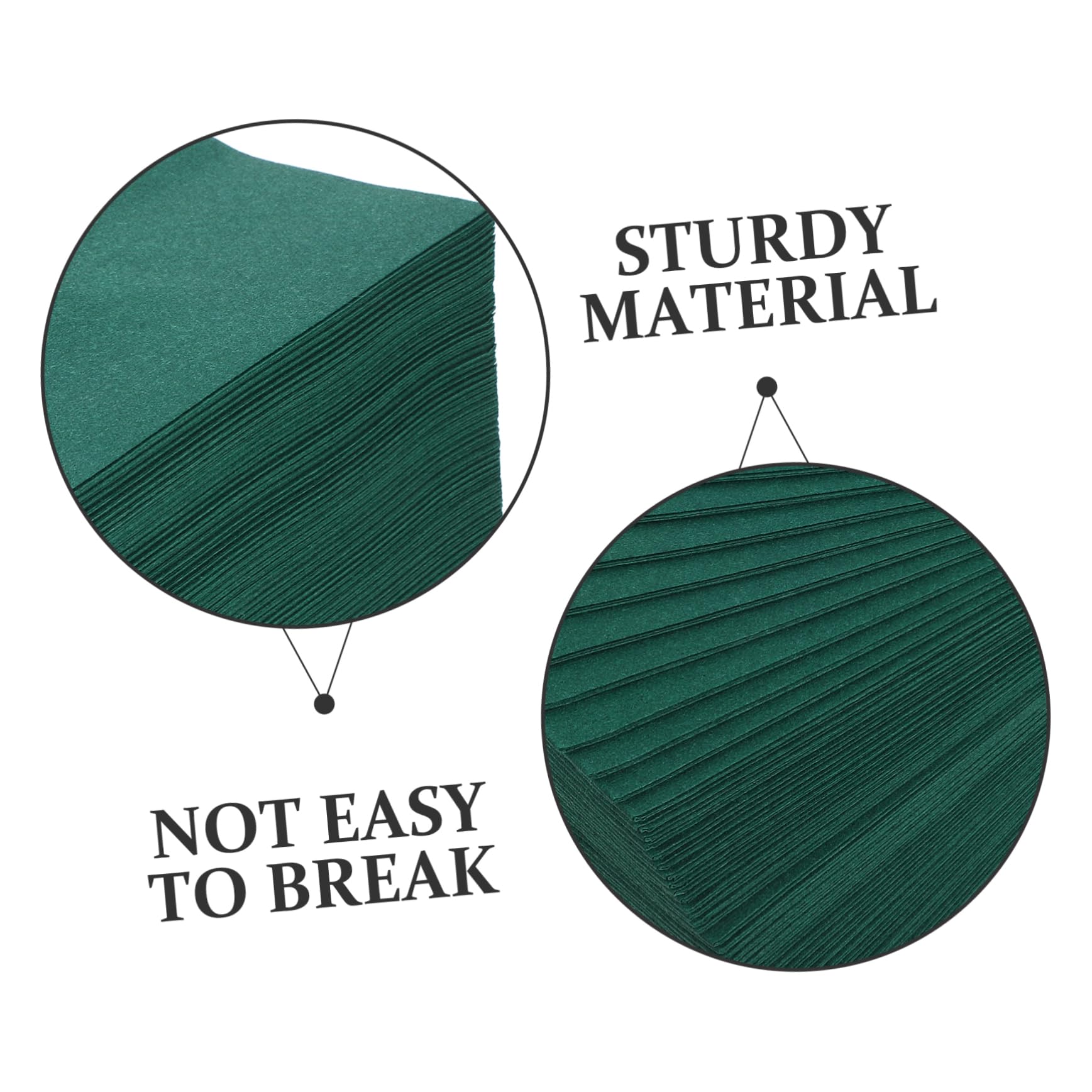 GLEAVI 200piezas Servilletas Desechables Verdes Para Graduaciones y Acción De Elegantes y Absorbentes