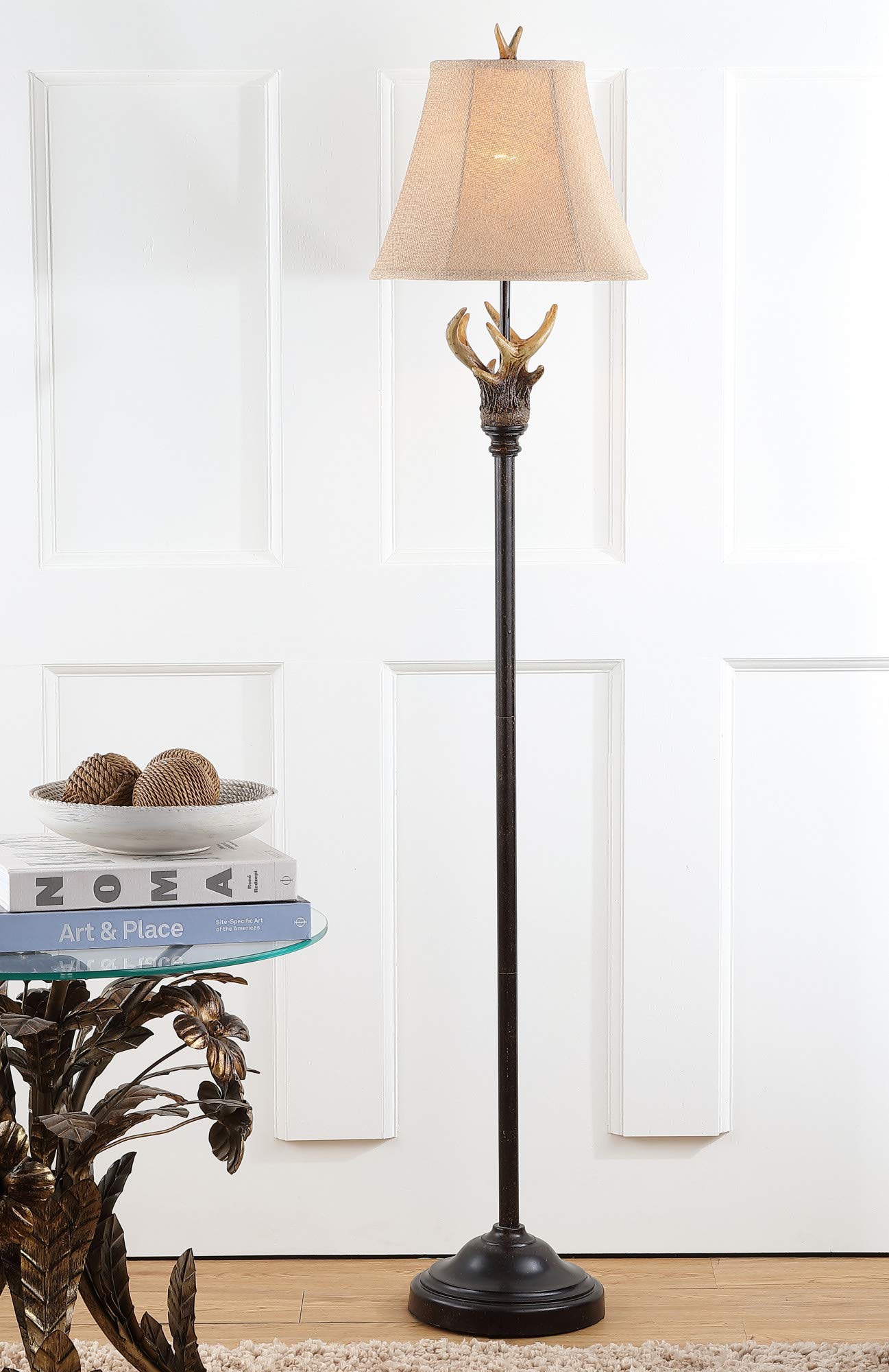 Lighting Collection Sundance - Lámpara de pie rústica de granja, color marrón, 62 pulgadas, para sala de estar, dormitorio, oficina en casa (bombilla LED incluida) 6