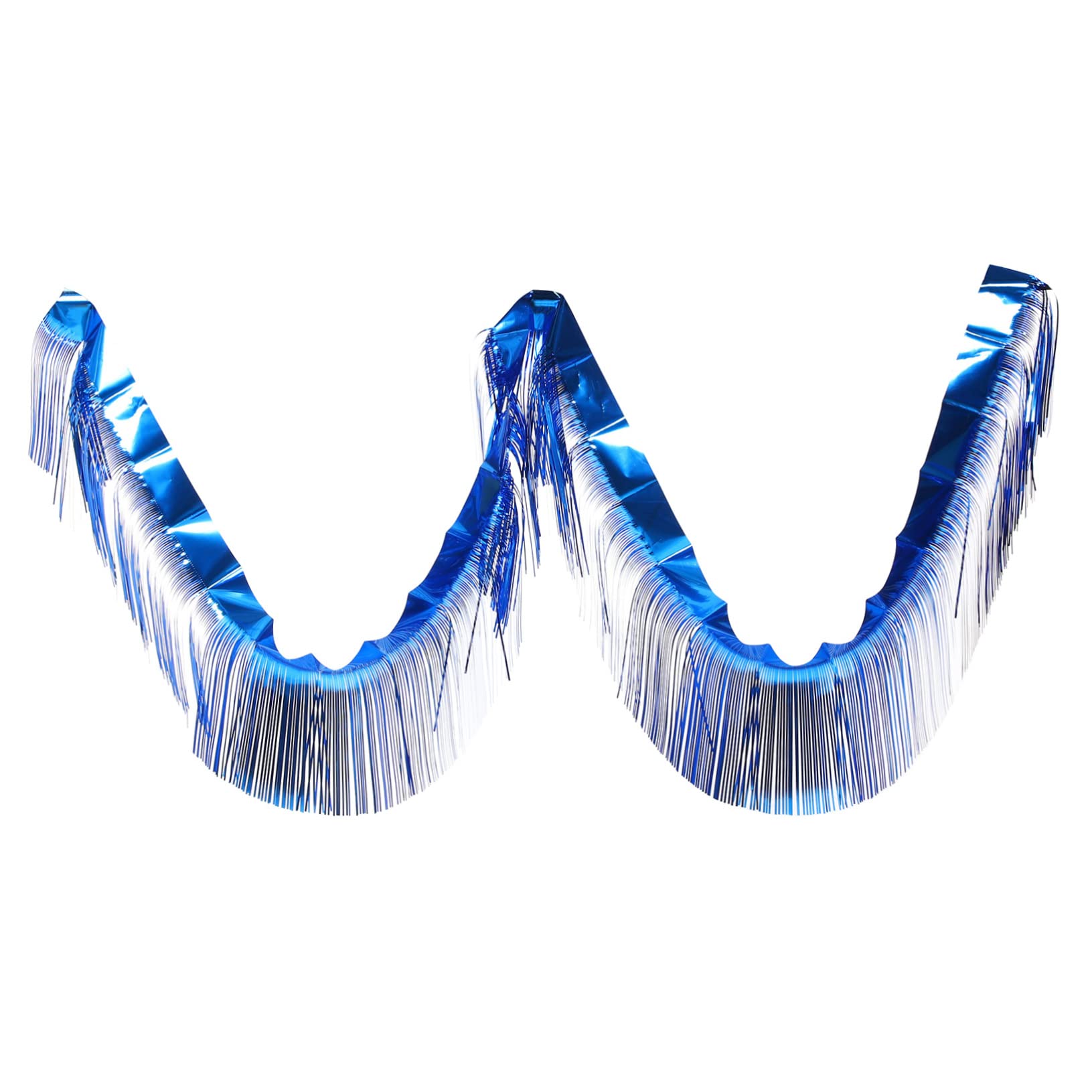świąteczna świecąca girlanda, Imprezowa świecąca kurtyna parada pływająca z frędzlami i frędzlami pływająca(Bluex3pcs,300x30cm)