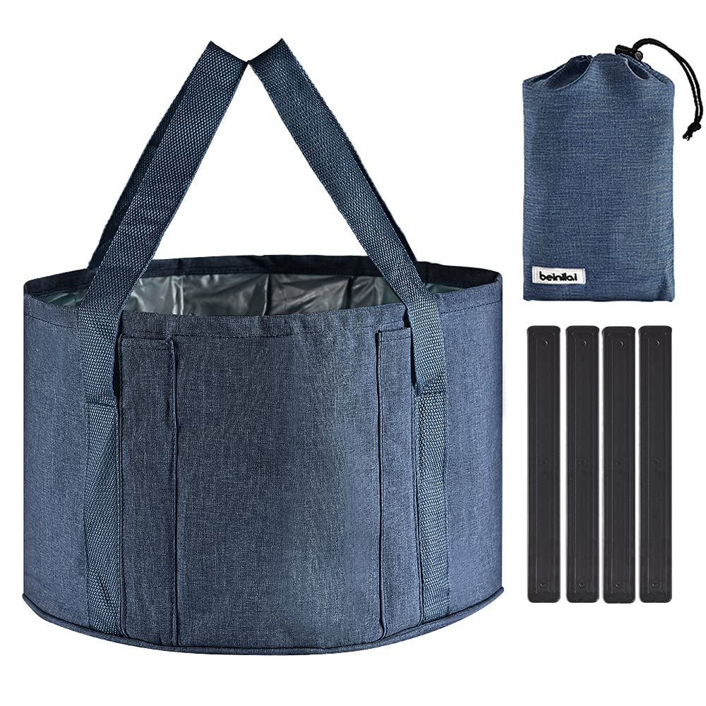 Beinilai 20L Collapsible Bucket Foot Bath Basin, Folding Bucket with