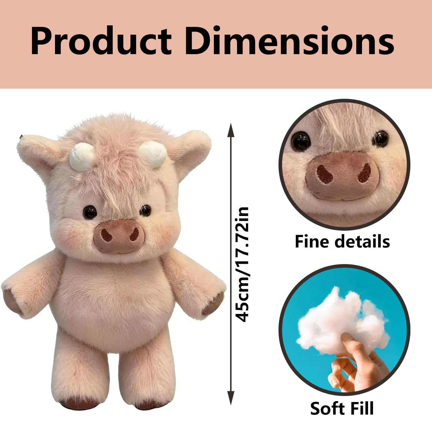 Peluche Mucca Che Corre, Mucca Peluche Morbido Moffy Sprint, Pupazzo Che Cammina e Corre per Bambini, Running Peluche Orsetto Regalo