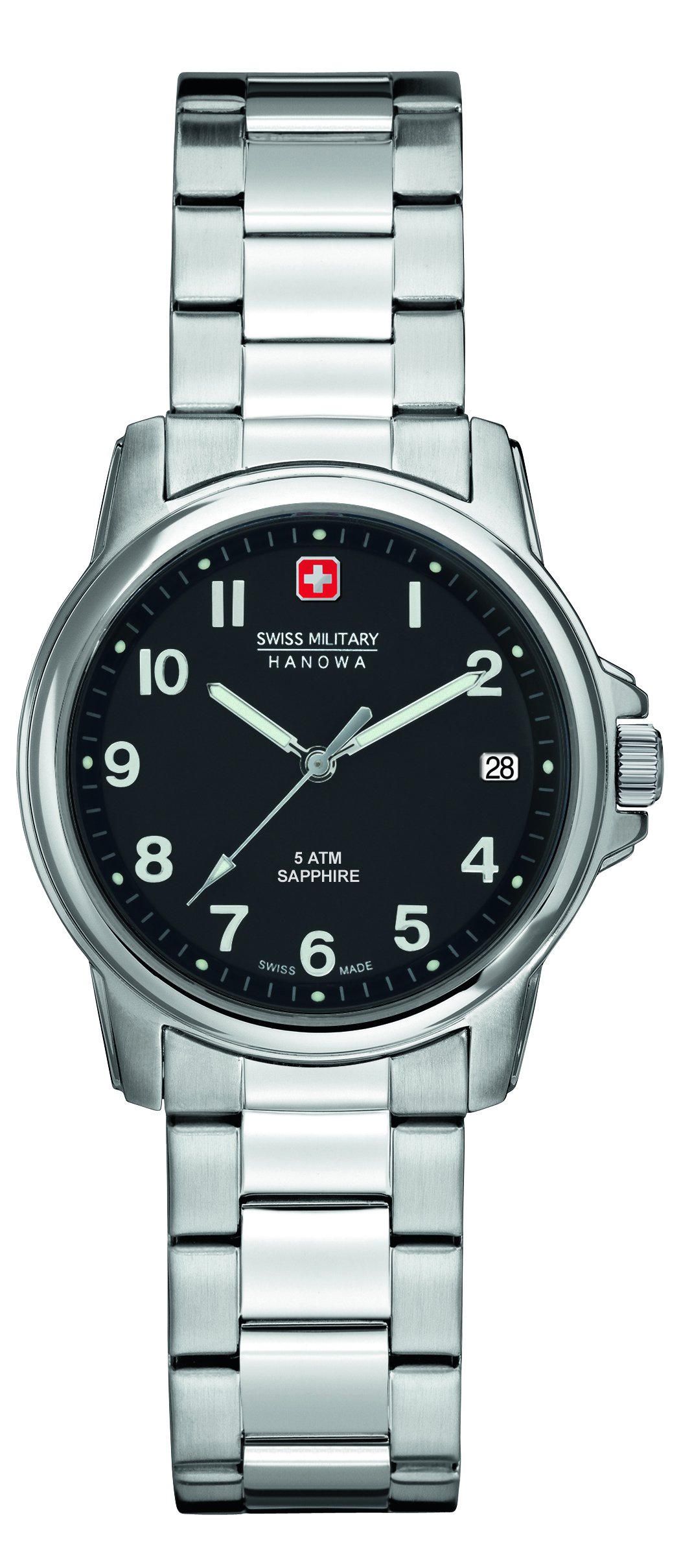 Swiss Military 6-7231-04-007 Swiss Soldier Lady Prime Black Silver Watch