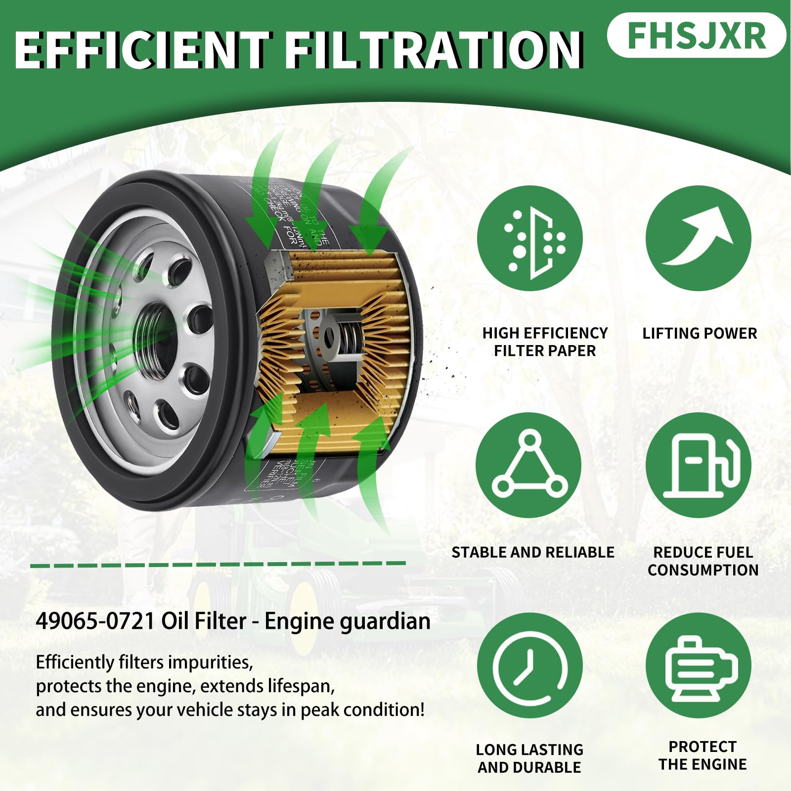 Amazon | FHSJXR 49065-7007 49065-0721 オイルフィルター カワサキ