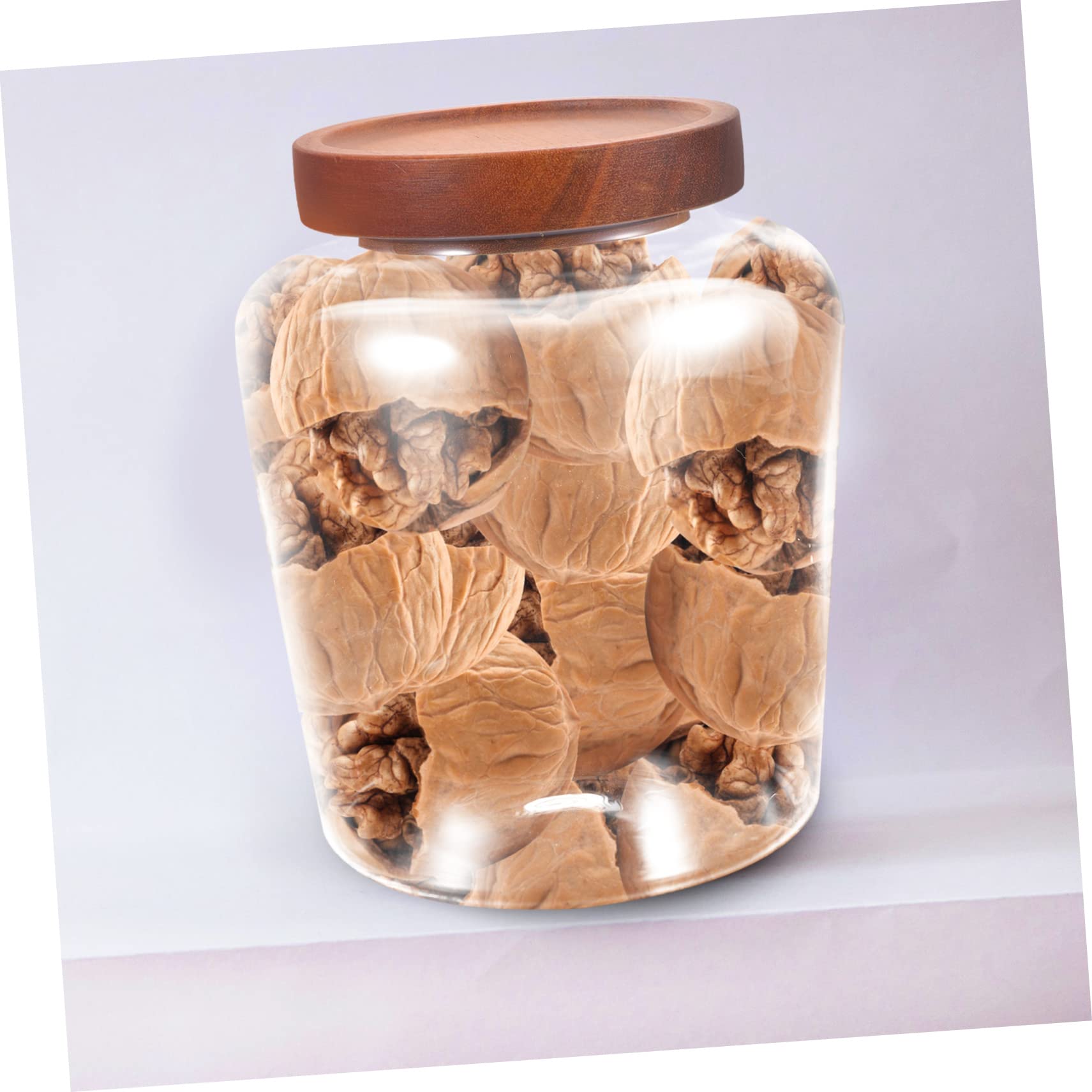 VALICLUD Vorratsdose aus Glas mit Holzdeckel 2, 5l für Haushalt