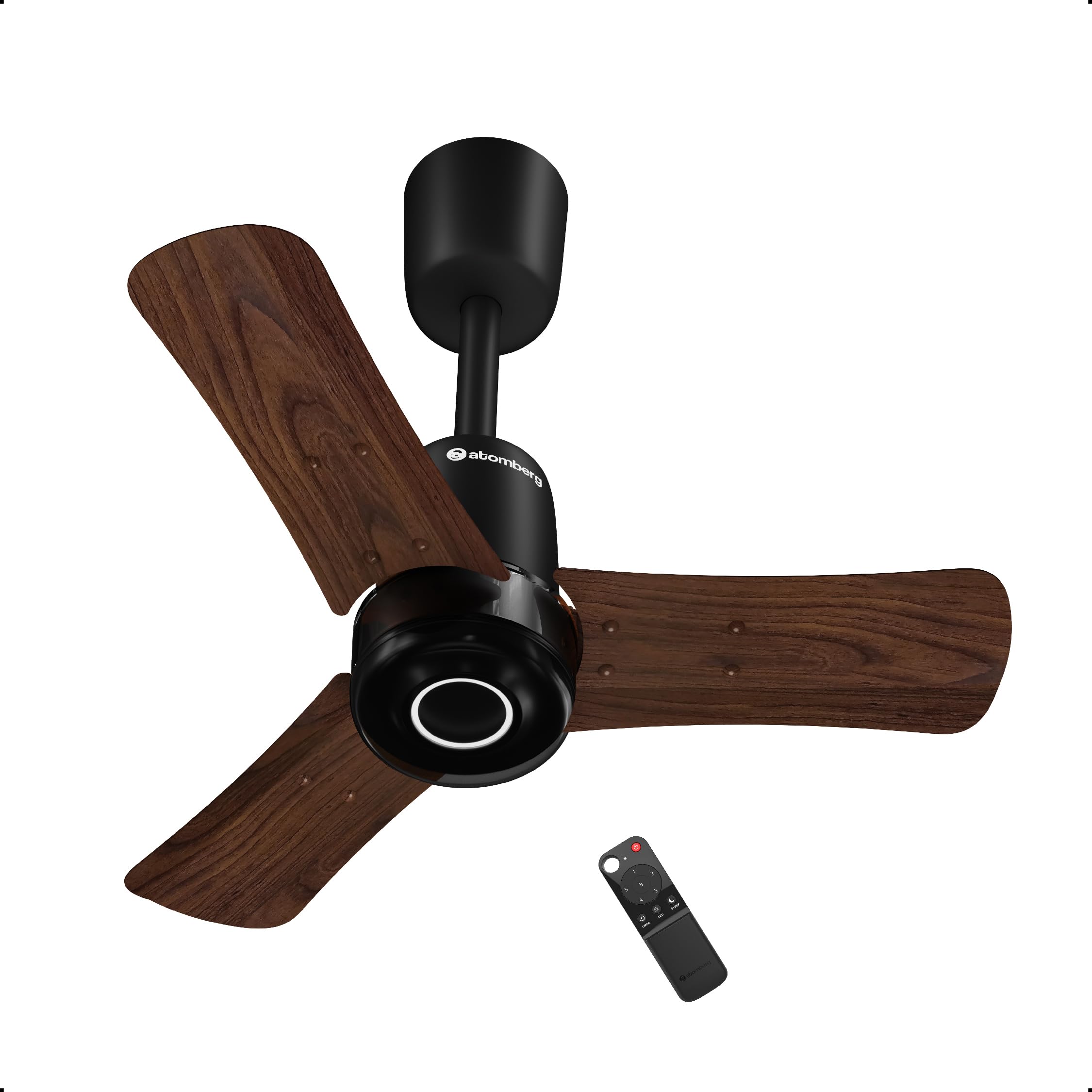 atomberg Renesa Elite Smart 600mm BLDC Ceiling Fan with IoT & Remote Control | 5 star Rated | High Air Delivery with Moonbeam LED Light | Newly Launched | 5 Year Warranty (Dark Walnut)