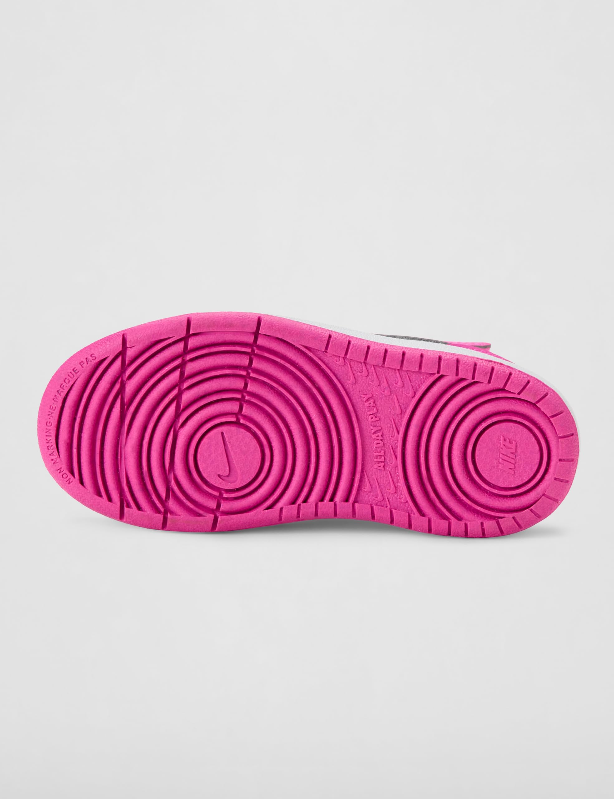 NIKE Court Borough Low Recraft Zapatillas-Bebé e Infantil, Shoes, White/Laser Fuchsia, 27 EU