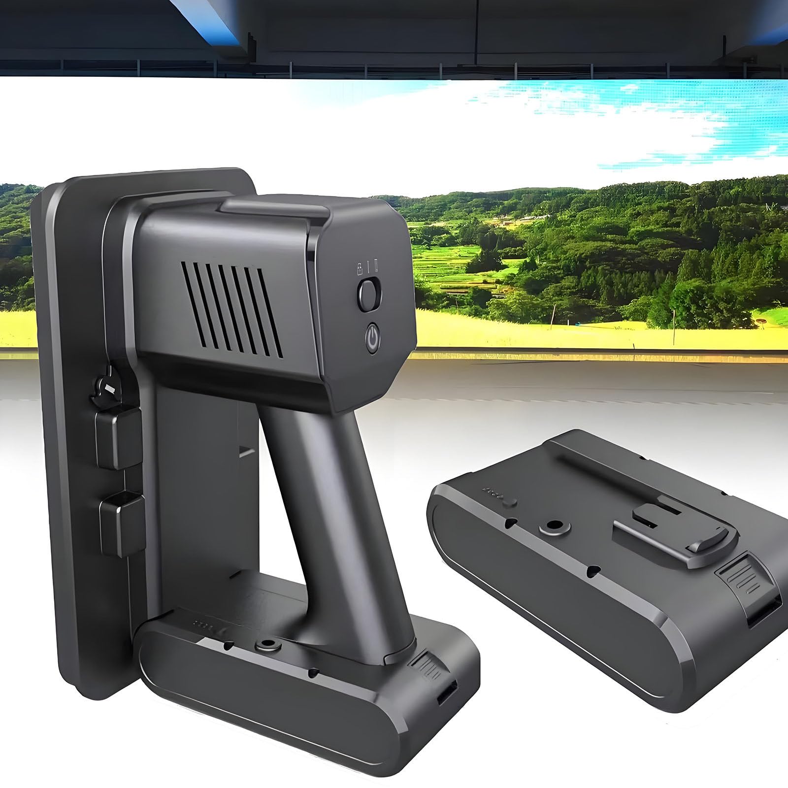 Ventosa de elevación de pantalla LED, herramienta de succión al vacío con batería extraíble para pantallas curvas, perfecta para un manejo seguro y fácil de la pantalla