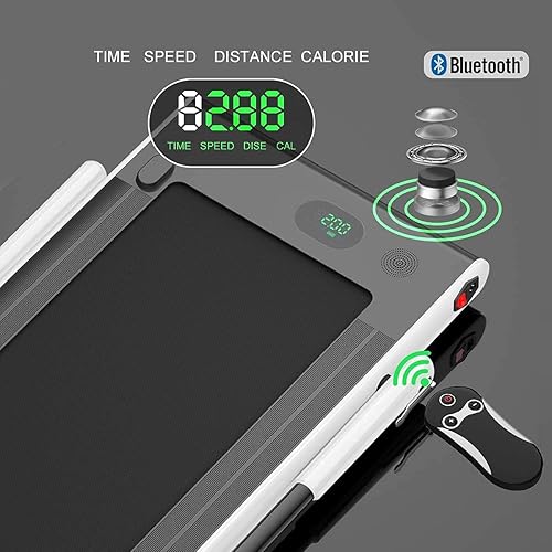 Miniatura 5 de Goplus - Caminadora plegable 2 en 1, 2.25 HP para poner debajo del escritorio, sin instalación, con control de aplicación, control remoto, altavoz,