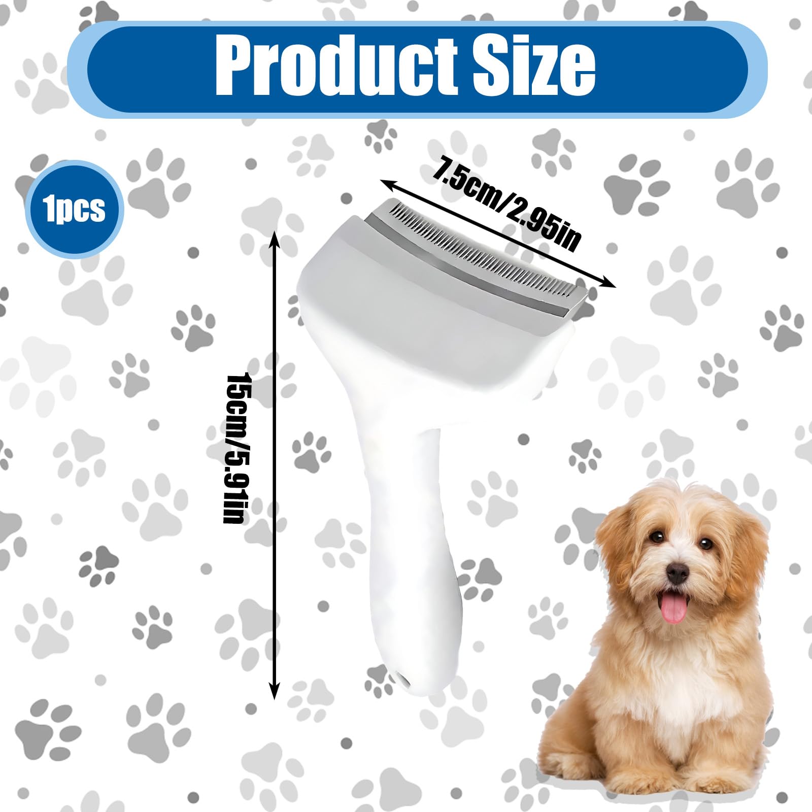 Dog Brushes for Shedding Deshedding Brush for Dogs V-Tooth Deshedding Comb for Pets Multifunctional Hair Removal Brush - Image 2