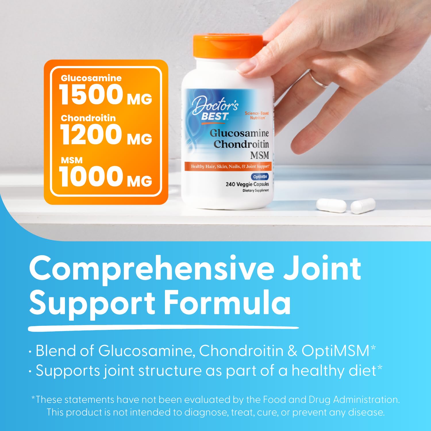 Doctor's Best, Glucosamine Chondroitin MSM, 240 Capsules, 300 grams 1
