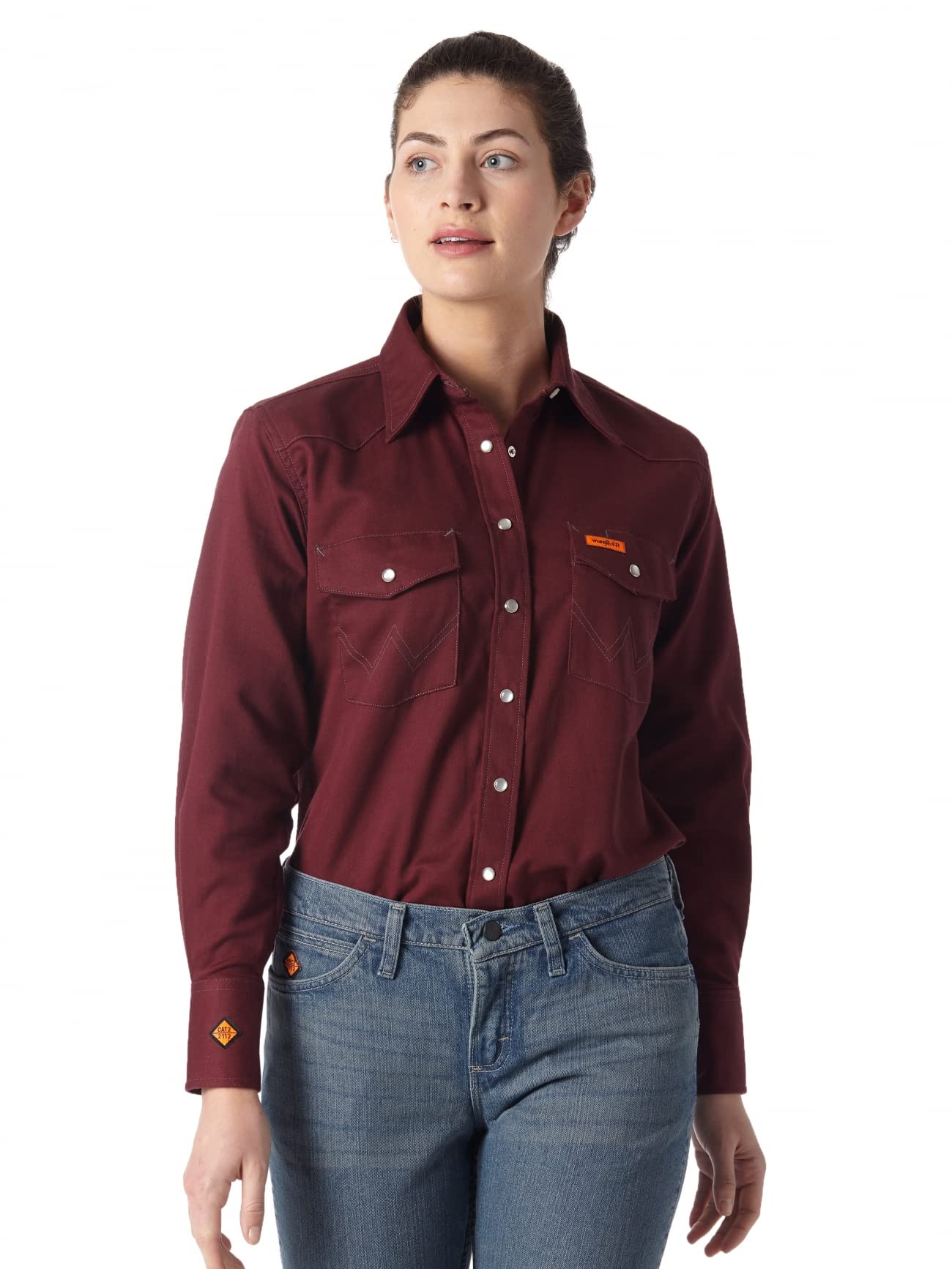 WranglerWomen's FR Western Long Sleeve Snap Workshirt