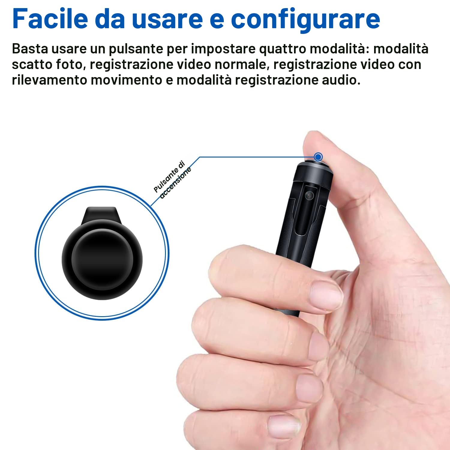 Mini telecamera spia telecamera nascosta 32gb HD 1080p telecamera di sicurezza con rilevamento di movimento e registrazione ciclica, piccola fotocamera per ufficio a casa e riunioni di lavoro